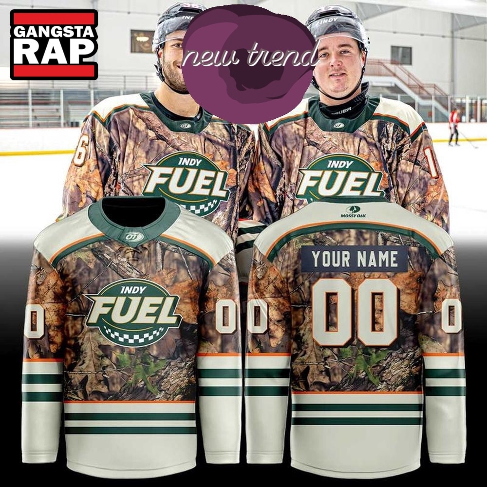 Indy Fuel Mossy Oak Camo Night 2026 Custom Hockey Jersey, Trending Design Shirt Indy Fuel Mossy Oak Camo Night 2026 Custom Hockey Jersey, Trending Design Shirt