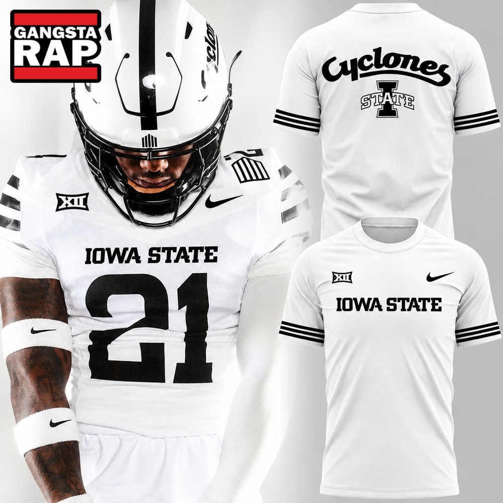 Iowa State Cyclones 2026 Icy Whites Uniform White Graphic T Shirt, Trending Design Shirt Iowa State Cyclones 2026 Icy Whites Uniform White Graphic T Shirt