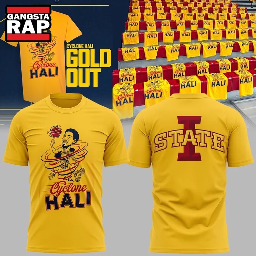 Iowa State Men's Basketball Cyclone Hali Gold Out 2026 3D Shirt, Trending Design Shirt Iowa State Men's Basketball Cyclone Hali Gold Out 2026 3D Shirt, Trending Design Shirt
