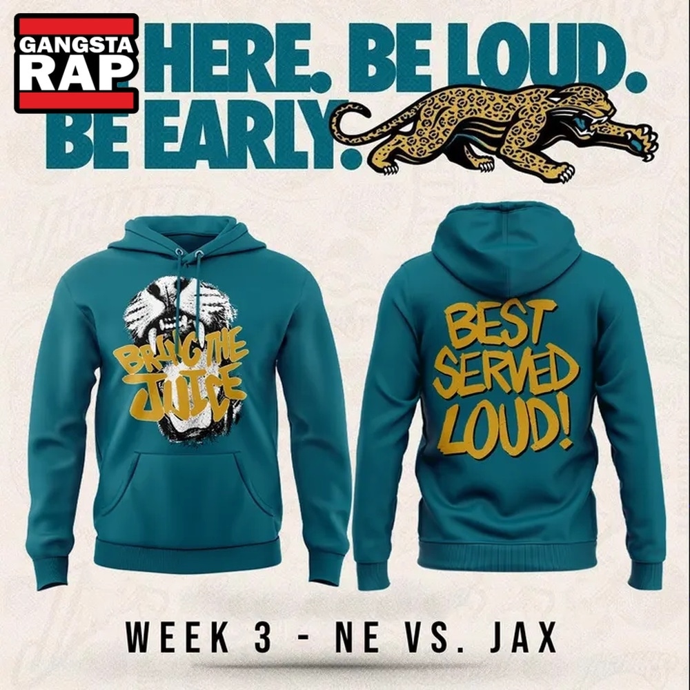 Jacksonville Jaguars Bring The Juice, Best Served Loud Limited Edition Hoodie, Trending Design Shirt Jacksonville Jaguars Bring The Juice Best Served Loud Limited Edition Hoodie