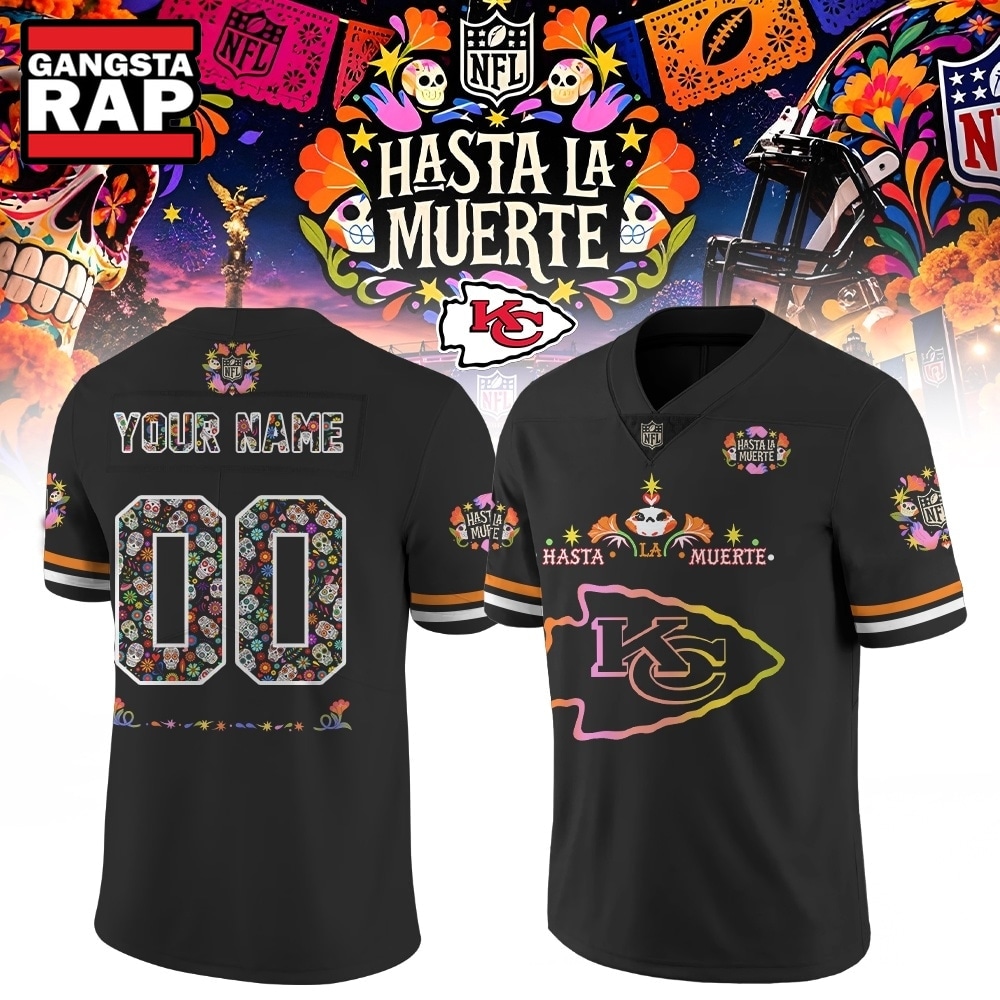 Kansas City Chiefs NFL Hasta la Muerte 2026 Personalized Football Jersey, Trending Football Jersey Kansas City Chiefs NFL Hasta la Muerte 2026 Personalized Football Jersey, Trending Football Jersey
