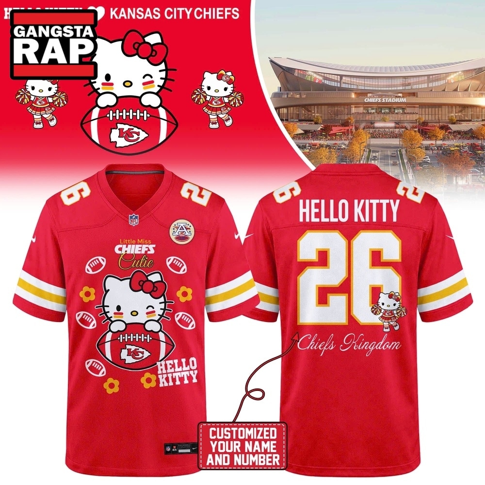 Kansas City Chiefs NFL x Hello Kitty 2026 Football Jersey Shirt, Trending Football Jersey Kansas City Chiefs NFL x Hello Kitty 2026 Football Jersey Shirt, Trending Football Jersey