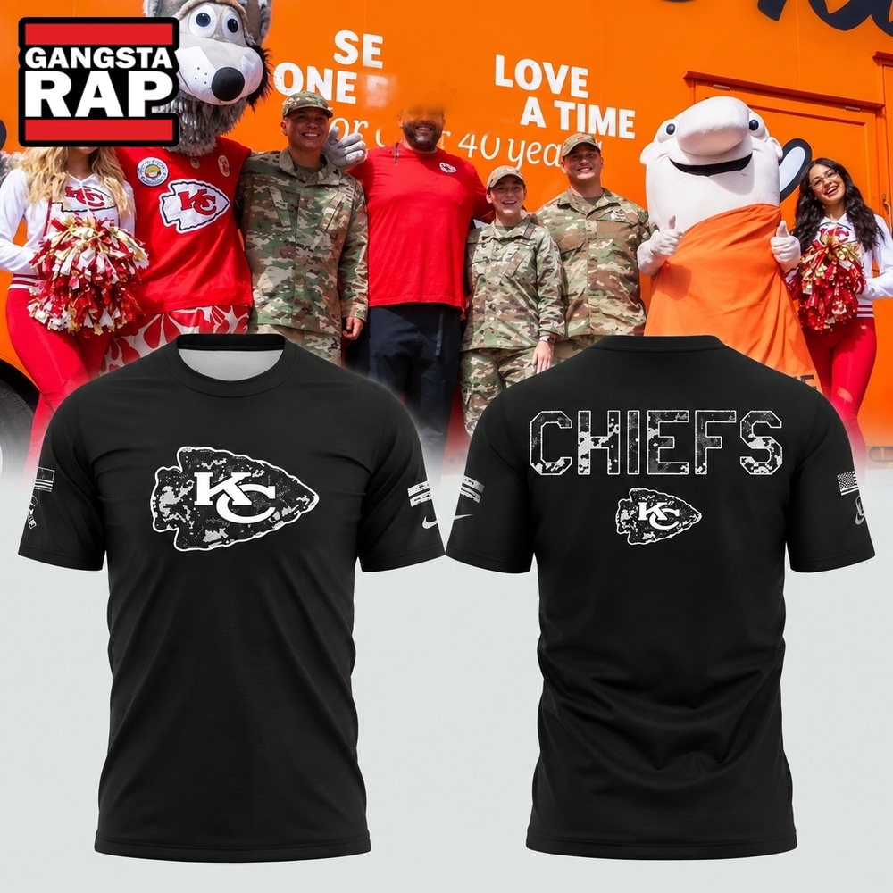 Kansas City Chiefs Salute To Service 2026 Limited Edition Black T Shirt, Trending Design Shirt Kansas City Chiefs Salute TO Service 2026 Limited Edition Black T Shirt