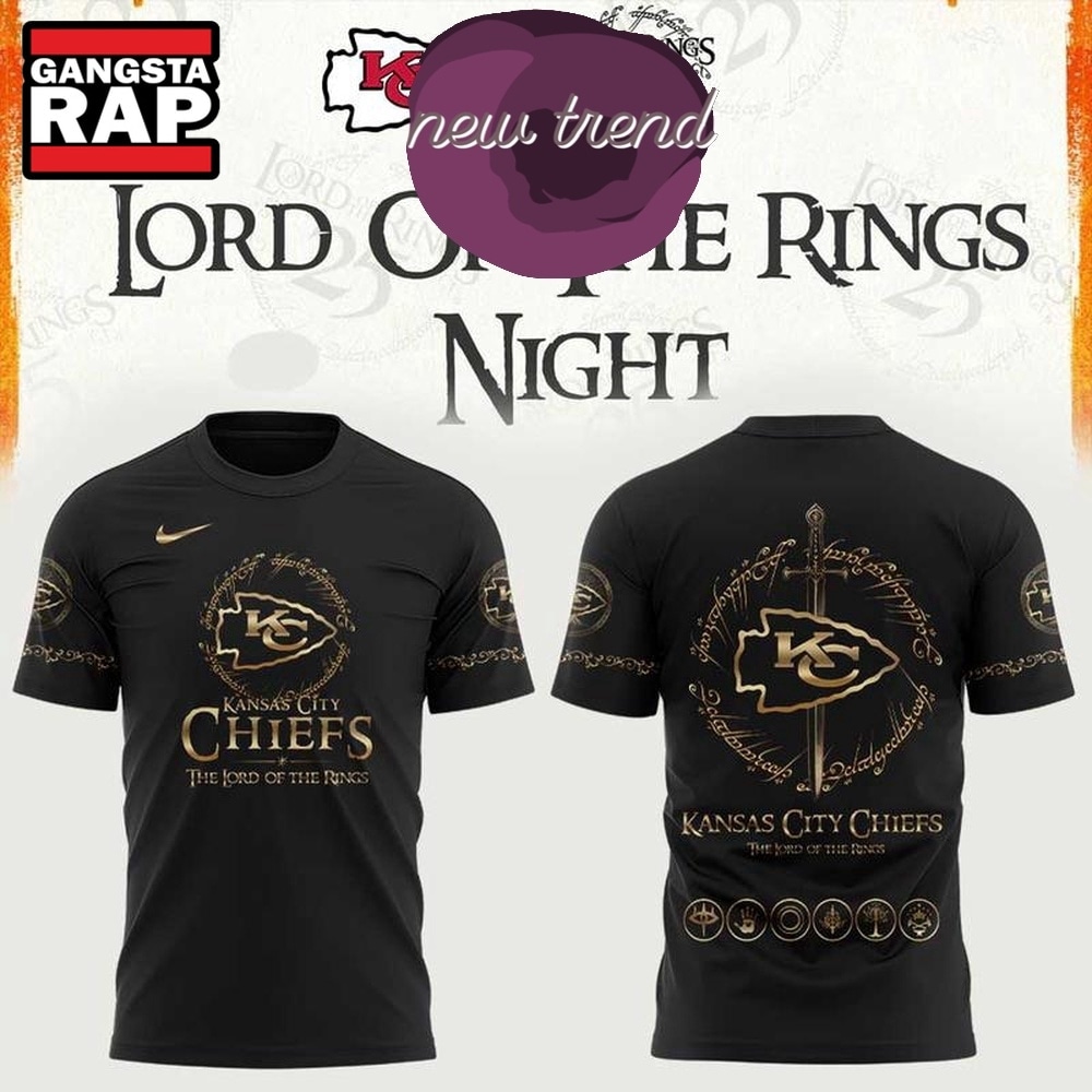 Kansas City Chiefs x The Lord of the Rings 2026 Special New Black T Shirt, Trending Design Shirt Kansas City Chiefs x The Lord of the Rings 2026 Special New Black T Shirt, Trending Design Shirt