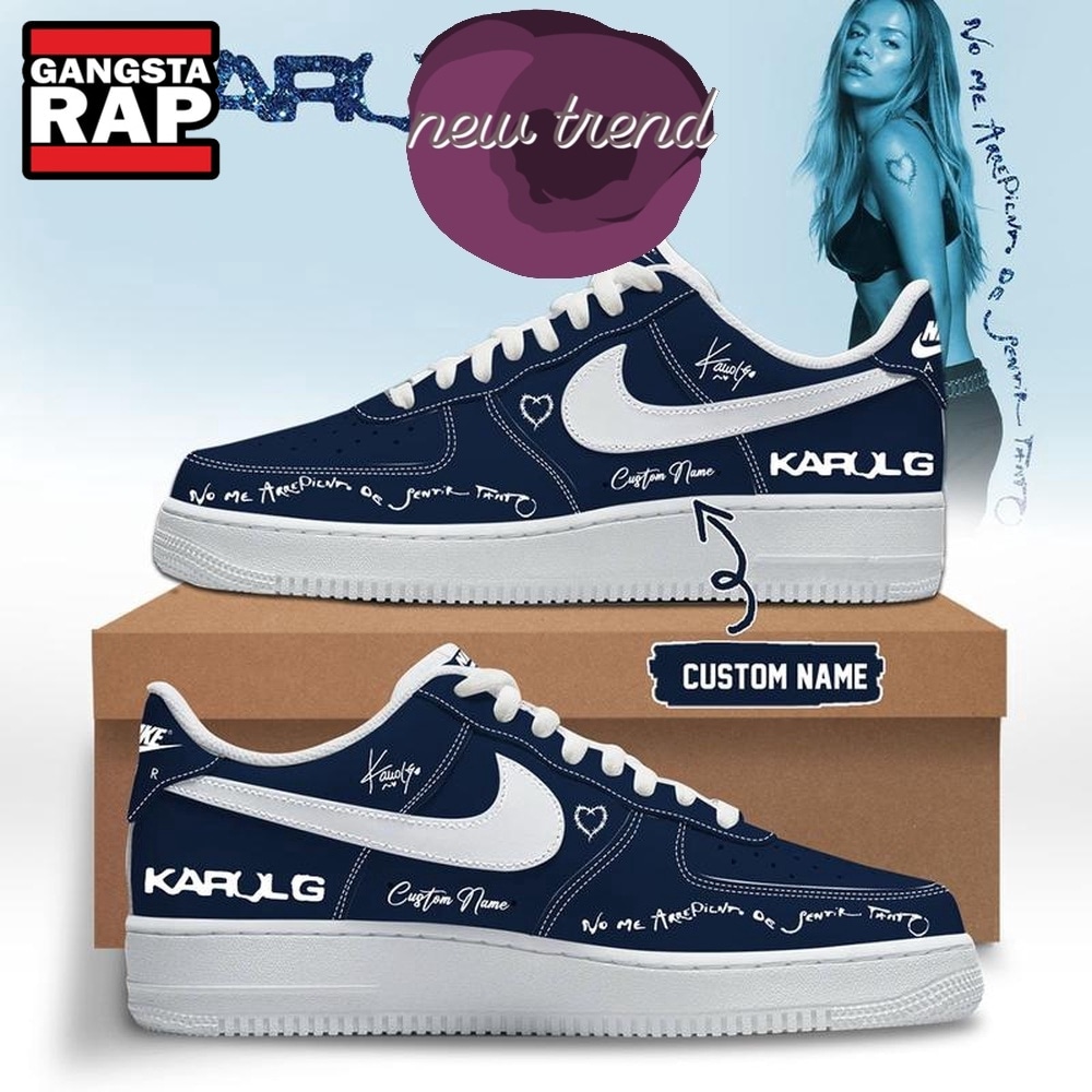 KaRol G Album NO ME ARREPIENTO DE SENTIR TANTO Signed Air Force 1 Shoes Sneakers