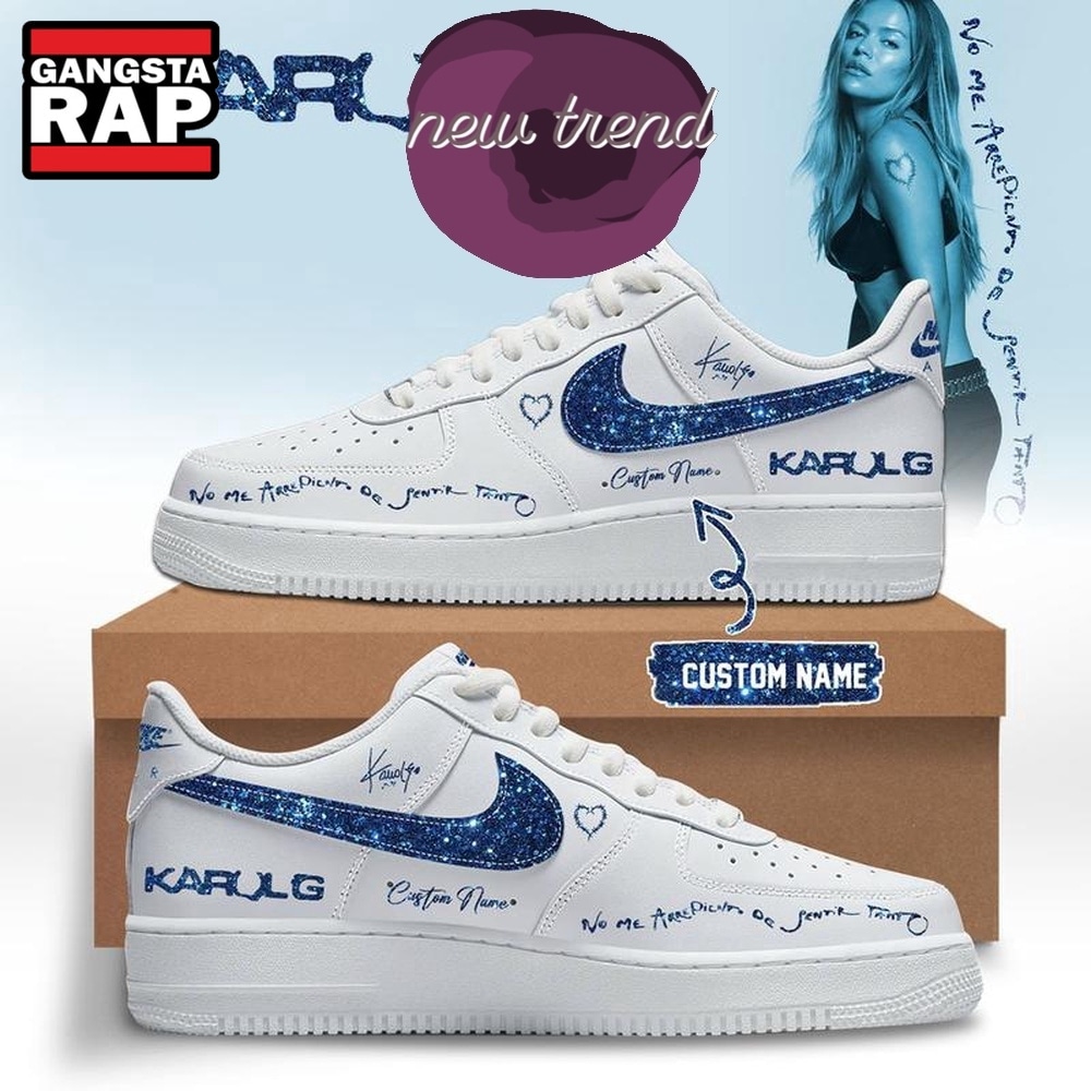 KaRol G Album NO ME ARREPIENTO DE SENTIR TANTO White Air Force 1 Shoes Sneakers