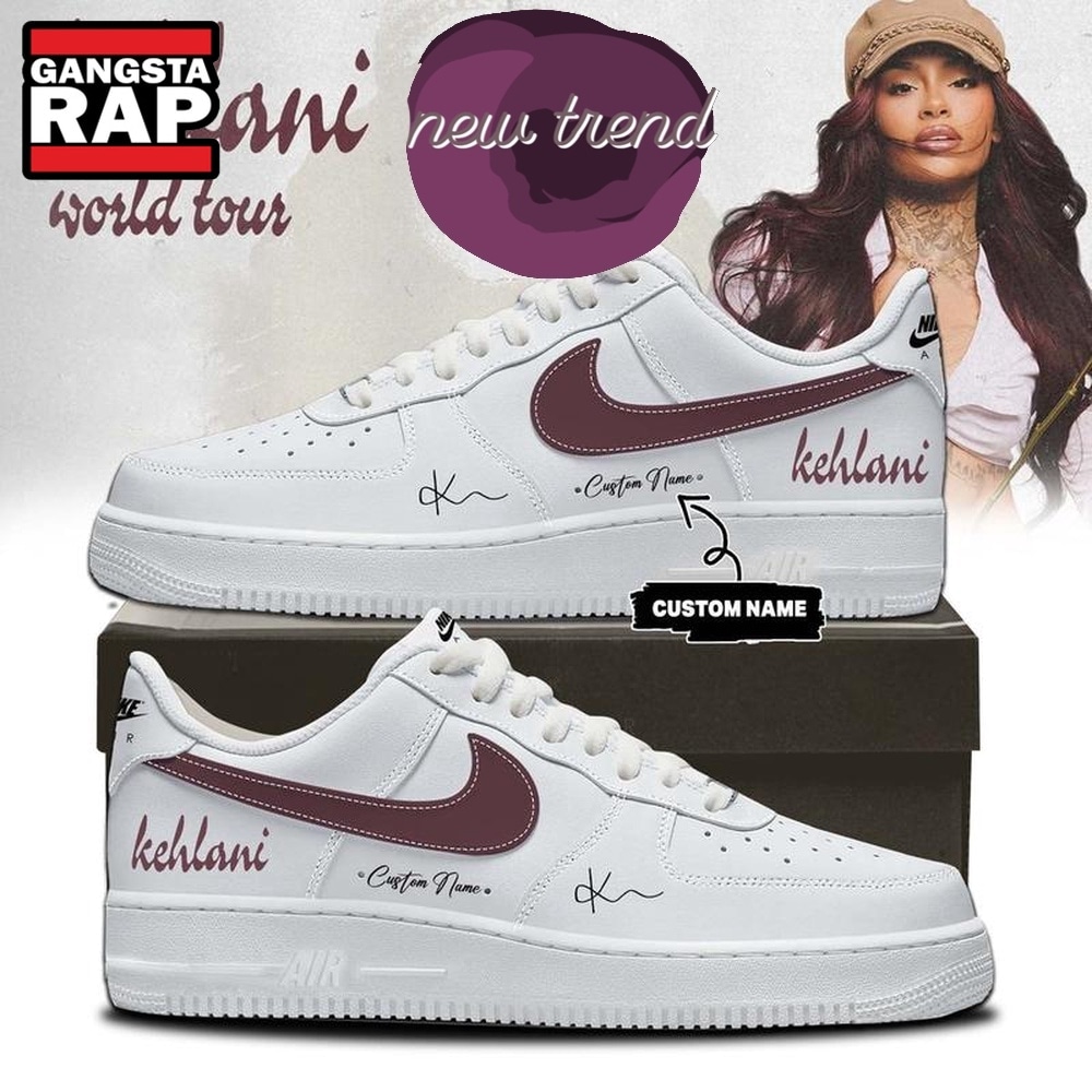 Kehlani World Tour 2026 Signature White Air Force 1 Shoes Sneakers Kehlani World Tour 2026 Signature White Air Force 1 Shoes Sneakers