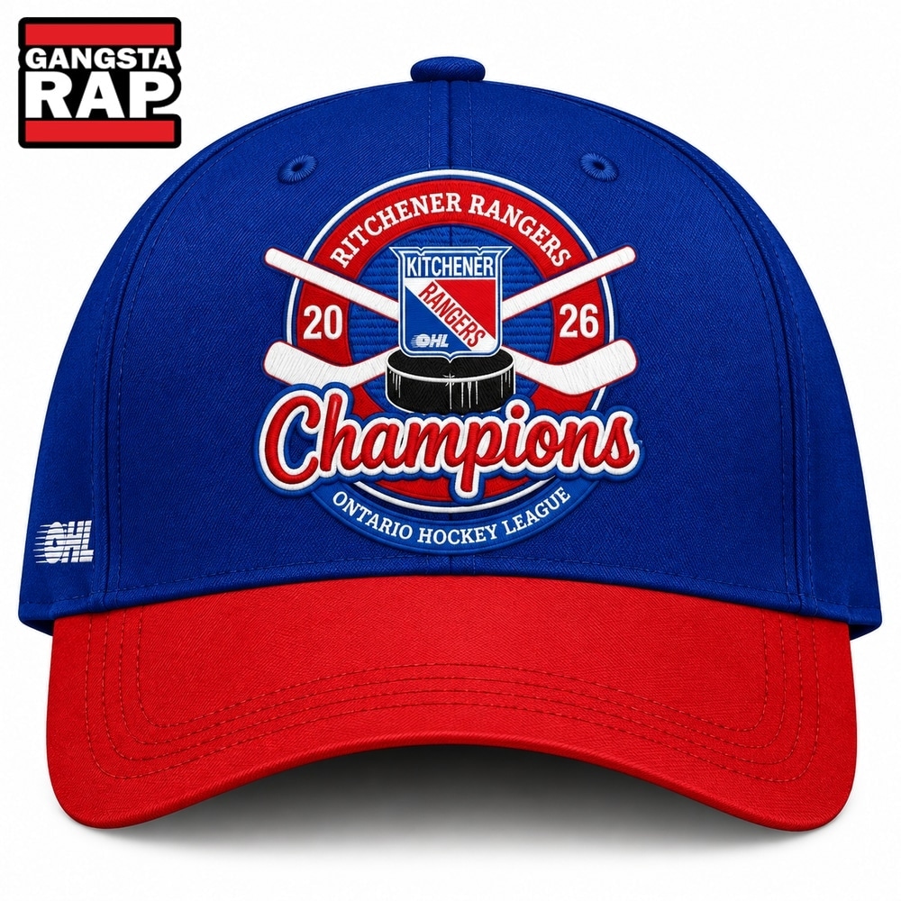 Kitchener Rangers 2026 OHL Champions Limited Cap, Trending Baseball Cap Kitchener Rangers 2026 Ohl Champions Limited Cap