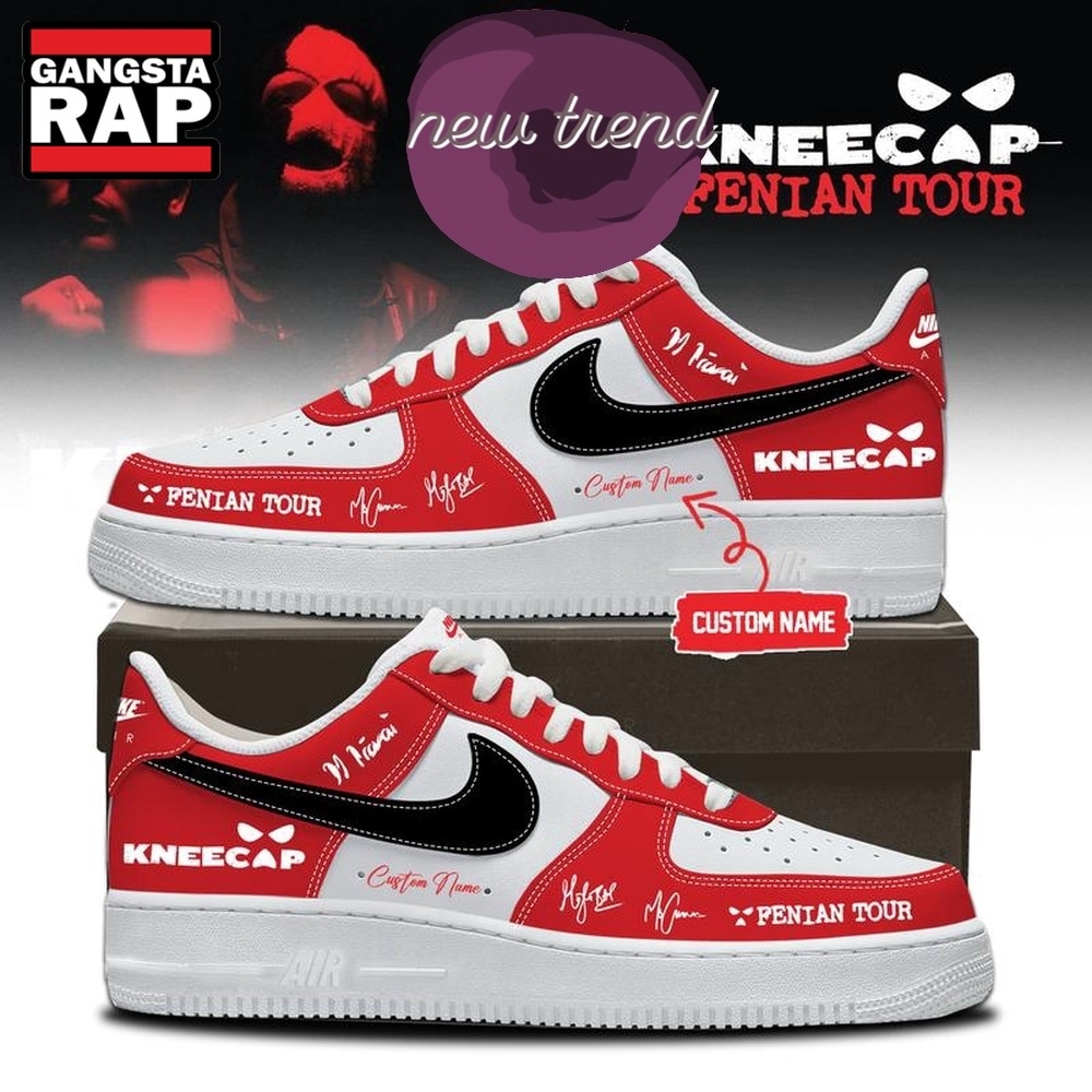 Kneecap Band FENIAN TOUR 2026 Red Air Force 1 Shoes Sneakers