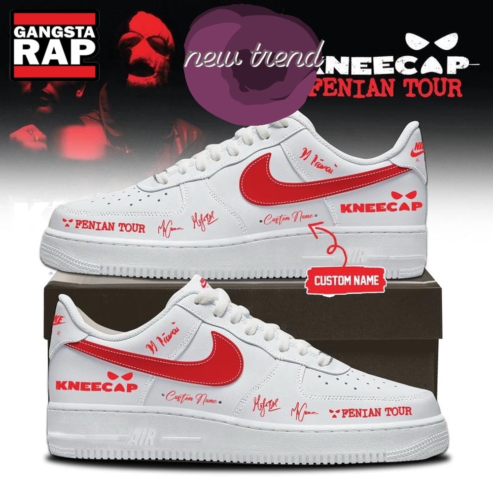 Kneecap Band FENIAN TOUR 2026 White Air Force 1 Shoes Sneakers