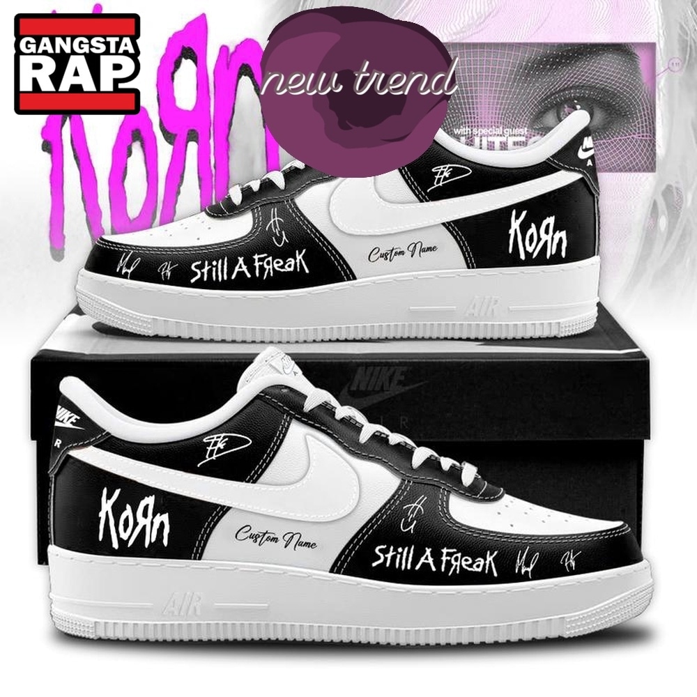 Korn Euro Tour Still A Freak Custom Name Black Air Force 1 Shoes Korn Euro Tour Still A Freak Custom Name Black Air Force 1 Shoes