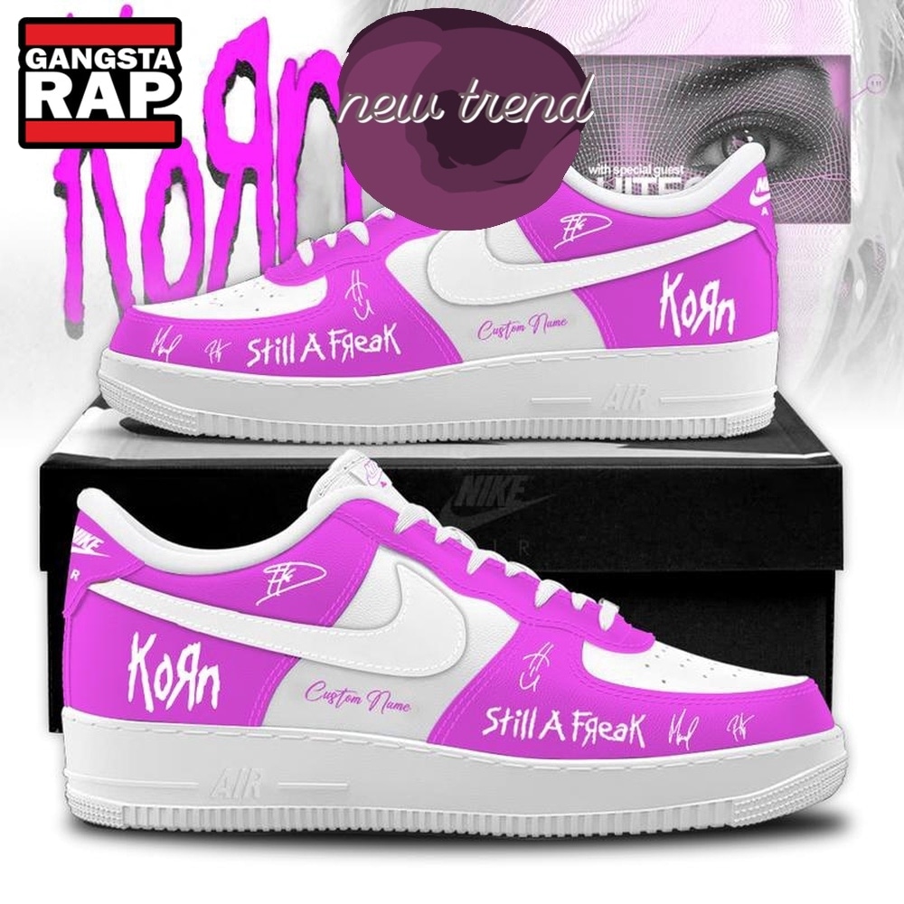 Korn Euro Tour Still A Freak Custom Name Pink Air Force 1 Shoes Korn Euro Tour Still A Freak Custom Name Pink Air Force 1 Shoes