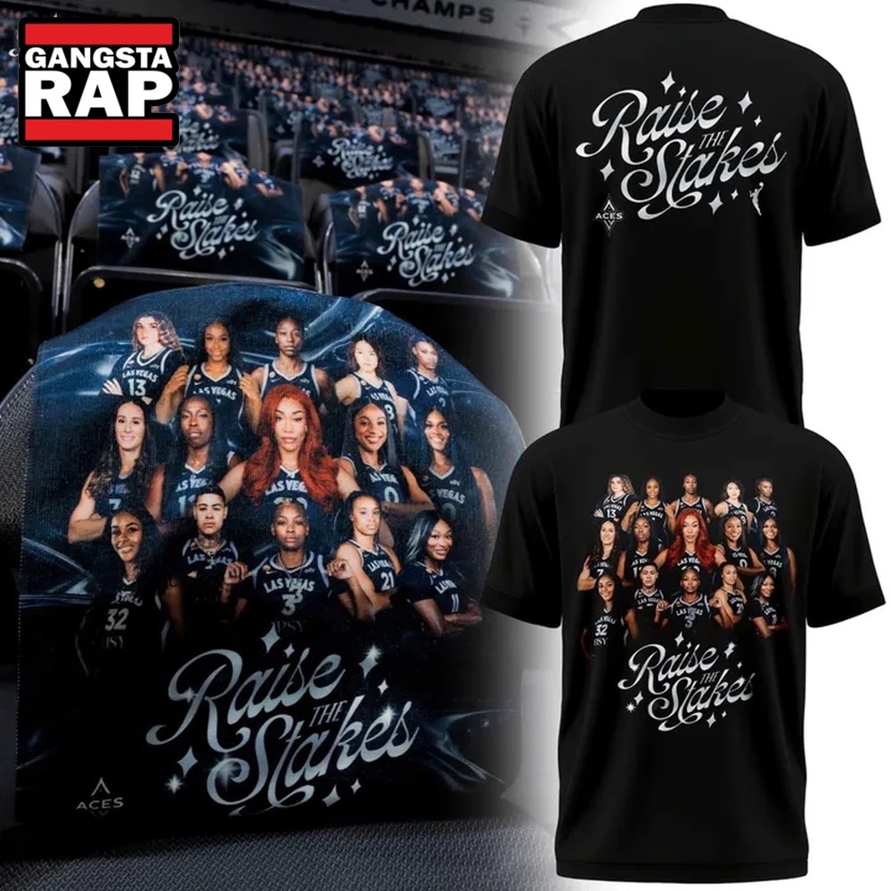 Las Vegas Aces Raise The Stakes 2026 T Shirt, Trending Design Shirt Las Vegas Aces Raise The Stakes 2026 T Shirt