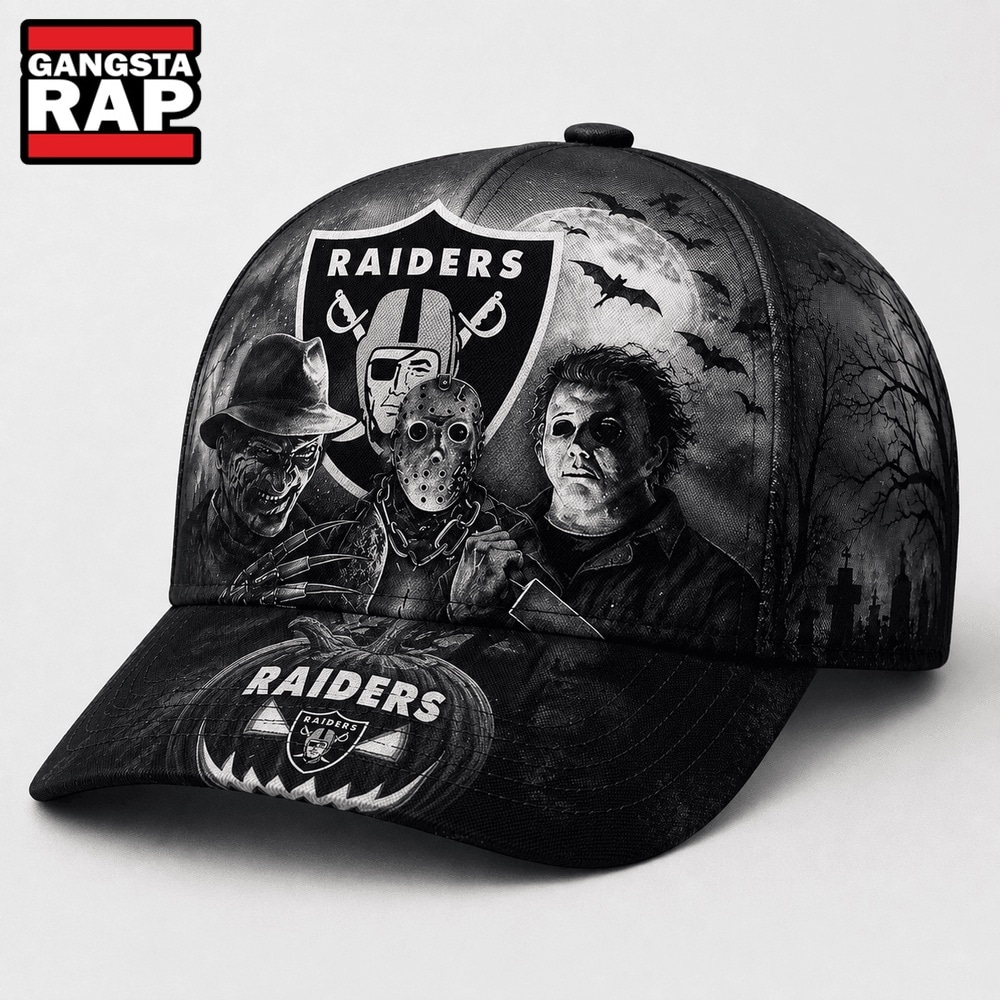 Las Vegas Raiders NFL Horror Night Halloween 2026 Design Classic Cap, NFL Football Cap Las Vegas Raiders NFL Horror Night Halloween 2026 Design Classic Cap, NFL Football Cap