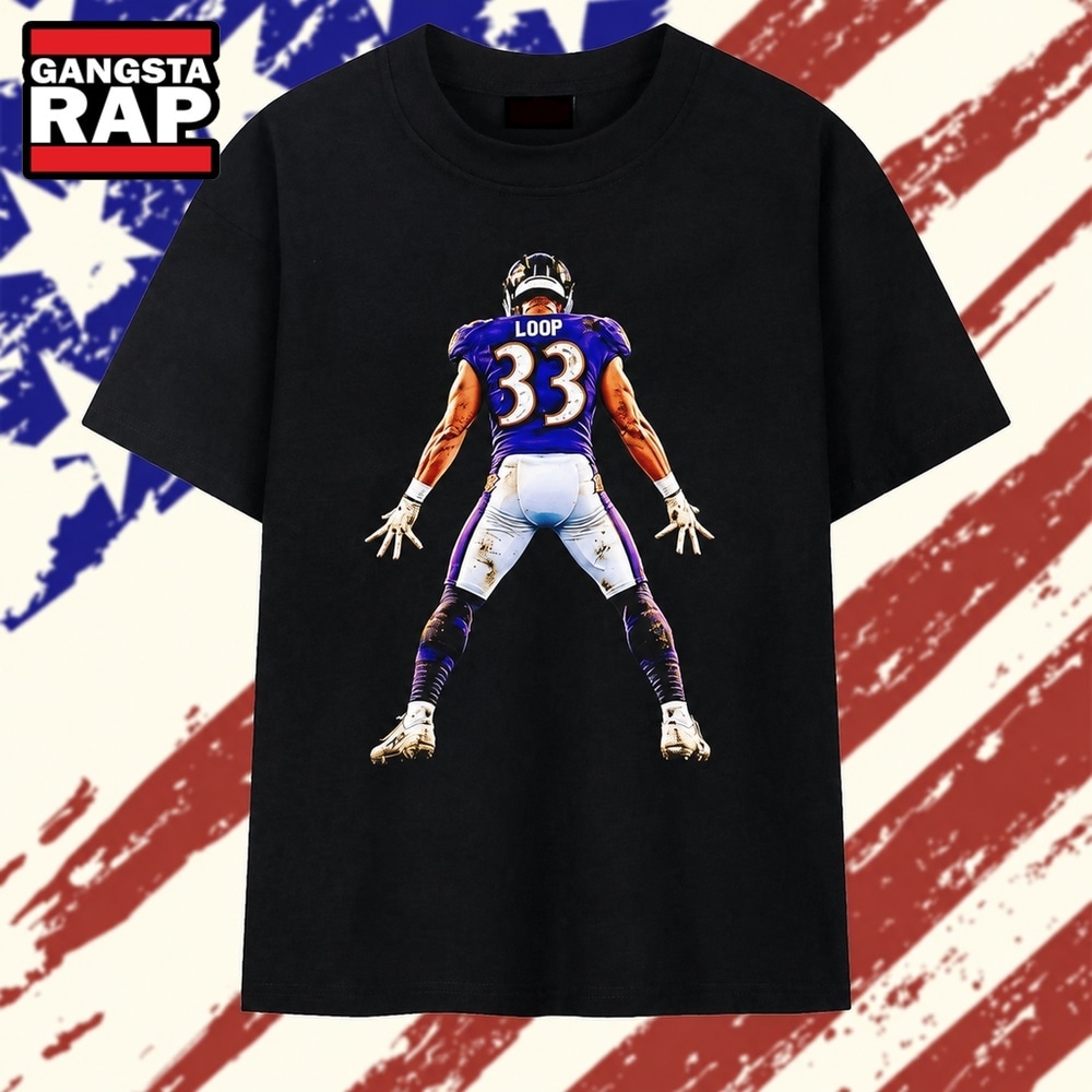 Loop 33 Baltimore Ravens Football Player T Shirt, Trending 2D Shirt Loop 33 Baltimore Ravens Football Player T Shirt