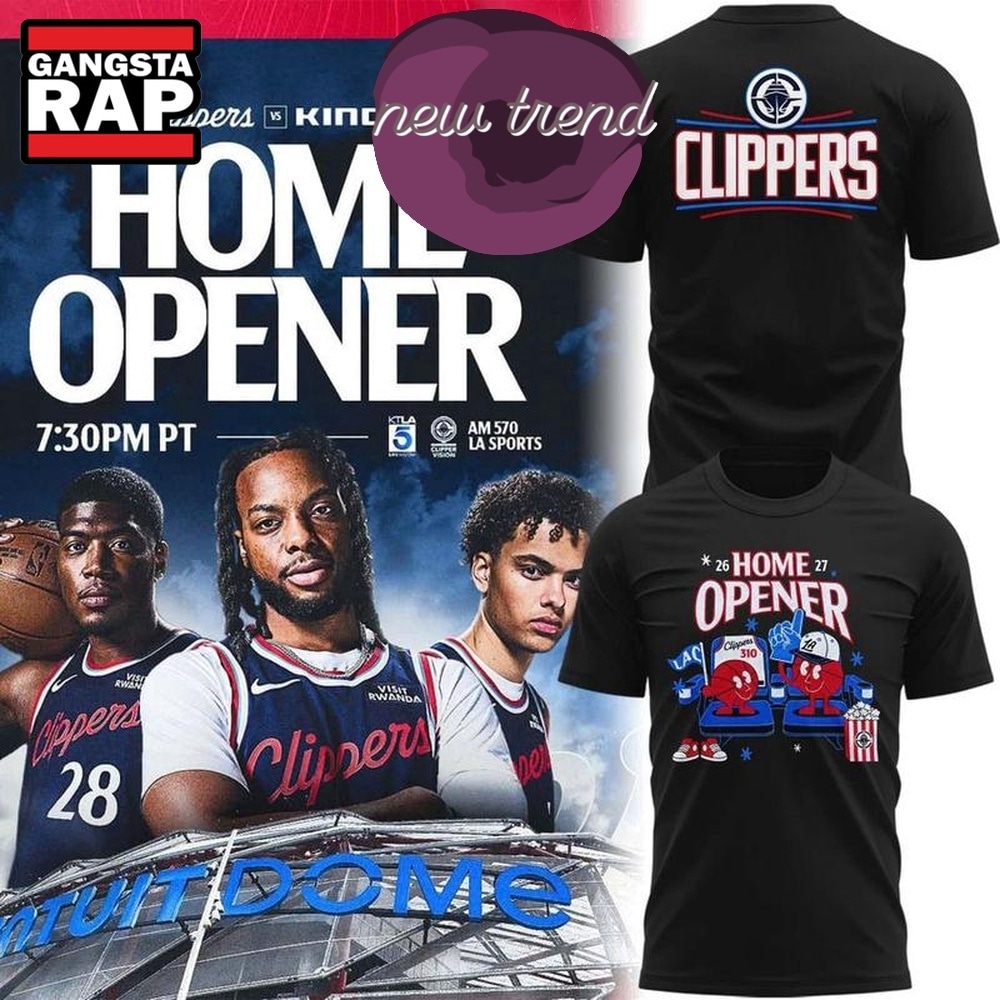 Los Angeles Clippers 2026 Home Opener Graphic T Shirt, Trending Design Shirt Los Angeles Clippers 2026 Home Opener Graphic T Shirt, Trending Design Shirt