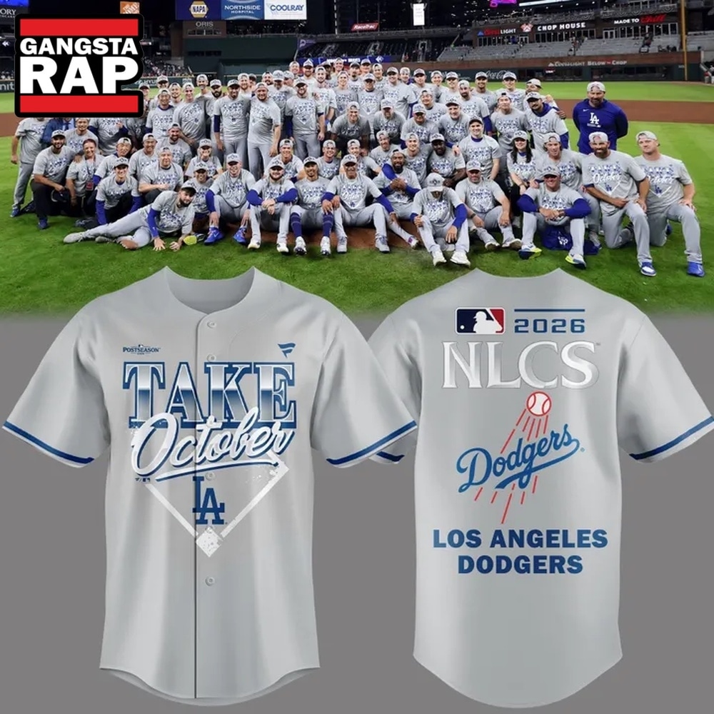 Los Angeles Dodgers Take October NLCS Bound 2026 Baseball Jersey, Trending Baseball Jersey Los Angeles Dodgers Take October Nlcs Bound 2026 Baseball Jersey