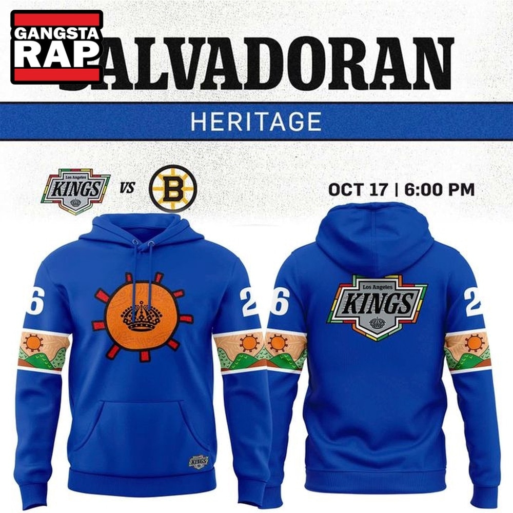 Los Angeles Kings Salvadoran Heritage Limited Edition 2026 Hoodie, Trending Design Shirt Los Angeles Kings Salvadoran Heritage Limited Edition 2026 Hoodie