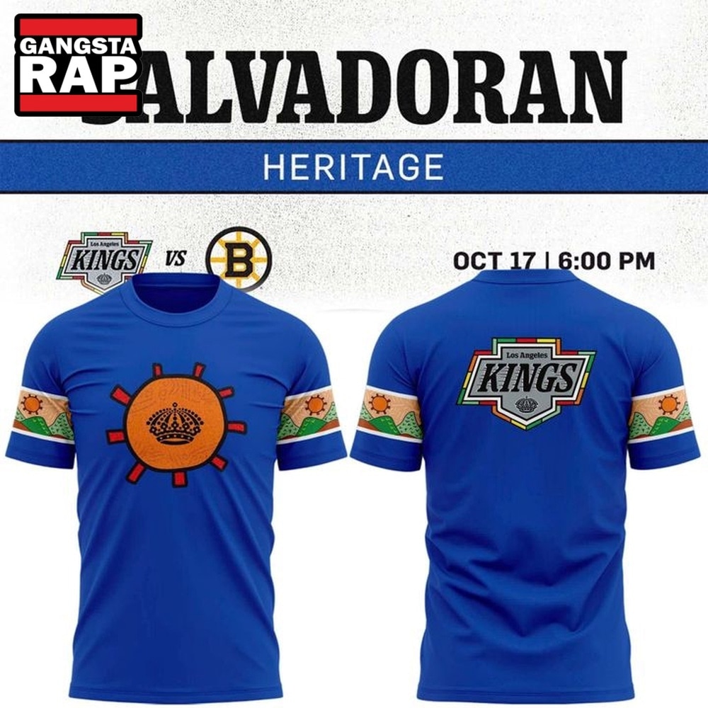 Los Angeles Kings Salvadoran Heritage Limited Edition 2026 T Shirt, Trending Design Shirt Los Angeles Kings Salvadoran Heritage Limited Edition 2026 T Shirt