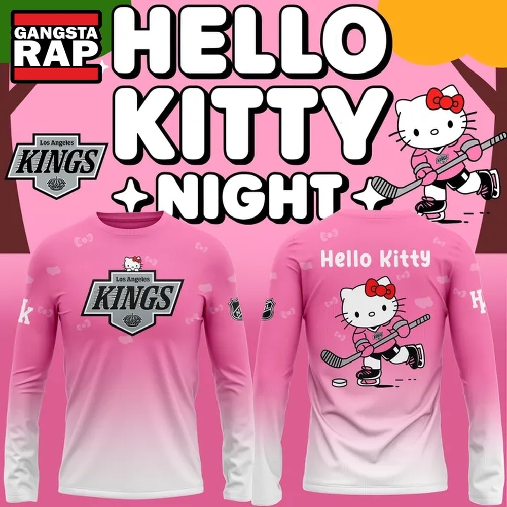 Los Angeles Kings x Hello Kitty 2026 Limited Edition Long Sleeve Shirt, Trending Design Shirt Los Angeles Kings X Hello Kitty 2026 Limited Edition Long Sleeve Shirt