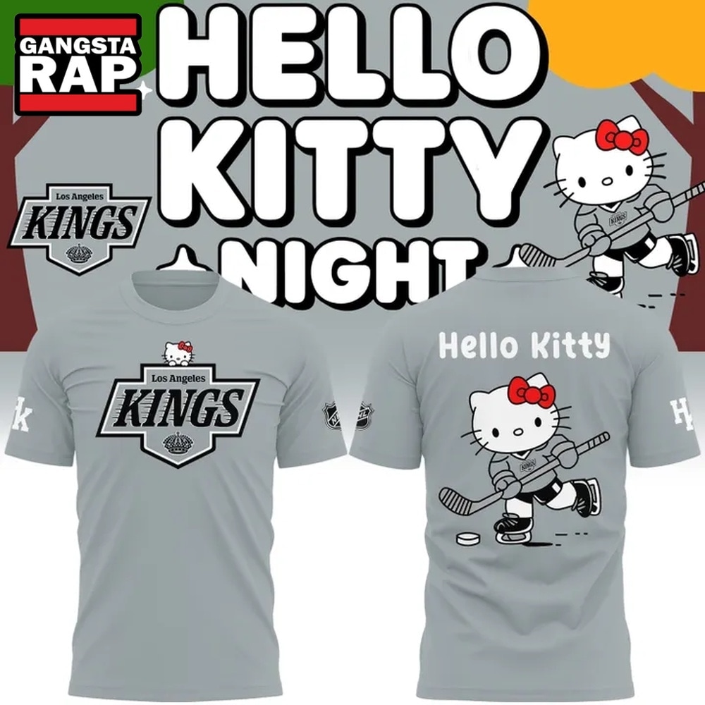 Los Angeles Kings x Hello Kitty 2026 Limited Edition T Shirt, Trending Design Shirt Los Angeles Kings X Hello Kitty 2026 Limited Edition T Shirt