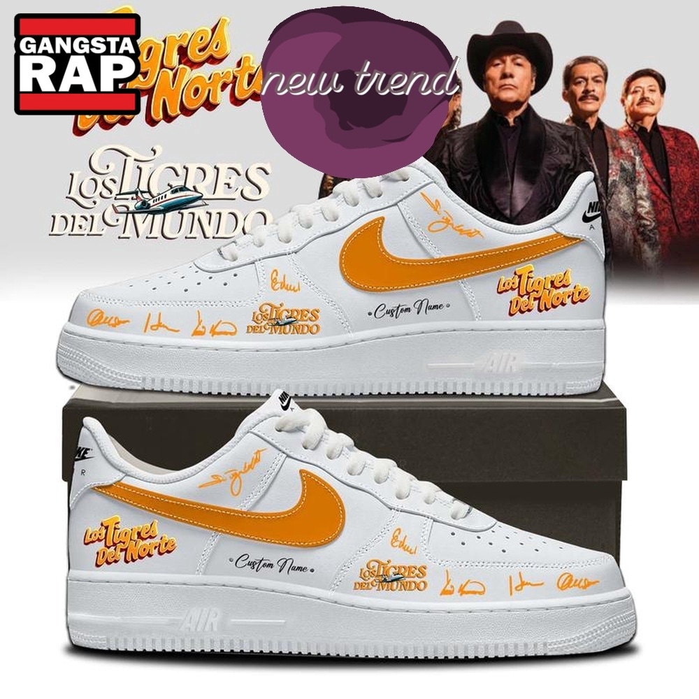 Los Tigres Del Norte Los Tigres del Mundo Tour 2026 White Air Force 1 Shoes Los Tigres Del Norte Los Tigres del Mundo Tour 2026 White Air Force 1 Shoes