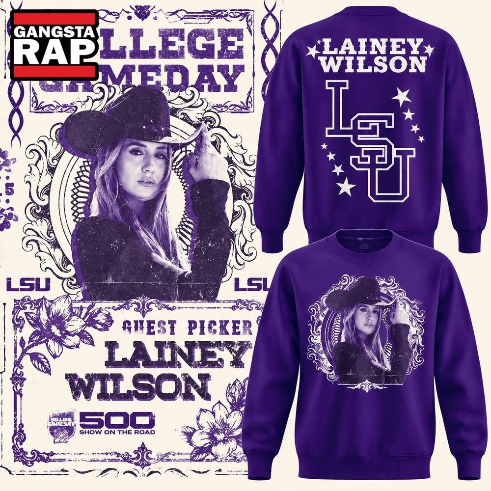LSU Tigers Football x Lainey Wilson College GameDay 2026 Sweatshirt, Trending Design Shirt Lsu Tigers Football X Lainey Wilson College Gameday 2026 Sweatshirt