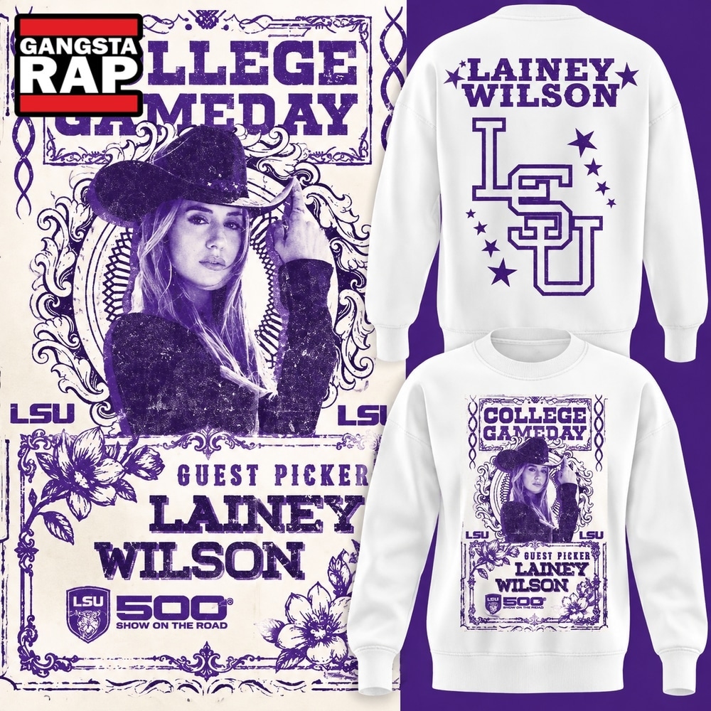 LSU Tigers Football x Lainey Wilson College GameDay 2026 White Sweatshirt, Trending Design Shirt Lsu Tigers Football X Lainey Wilson College Gameday 2026 White Sweatshirt