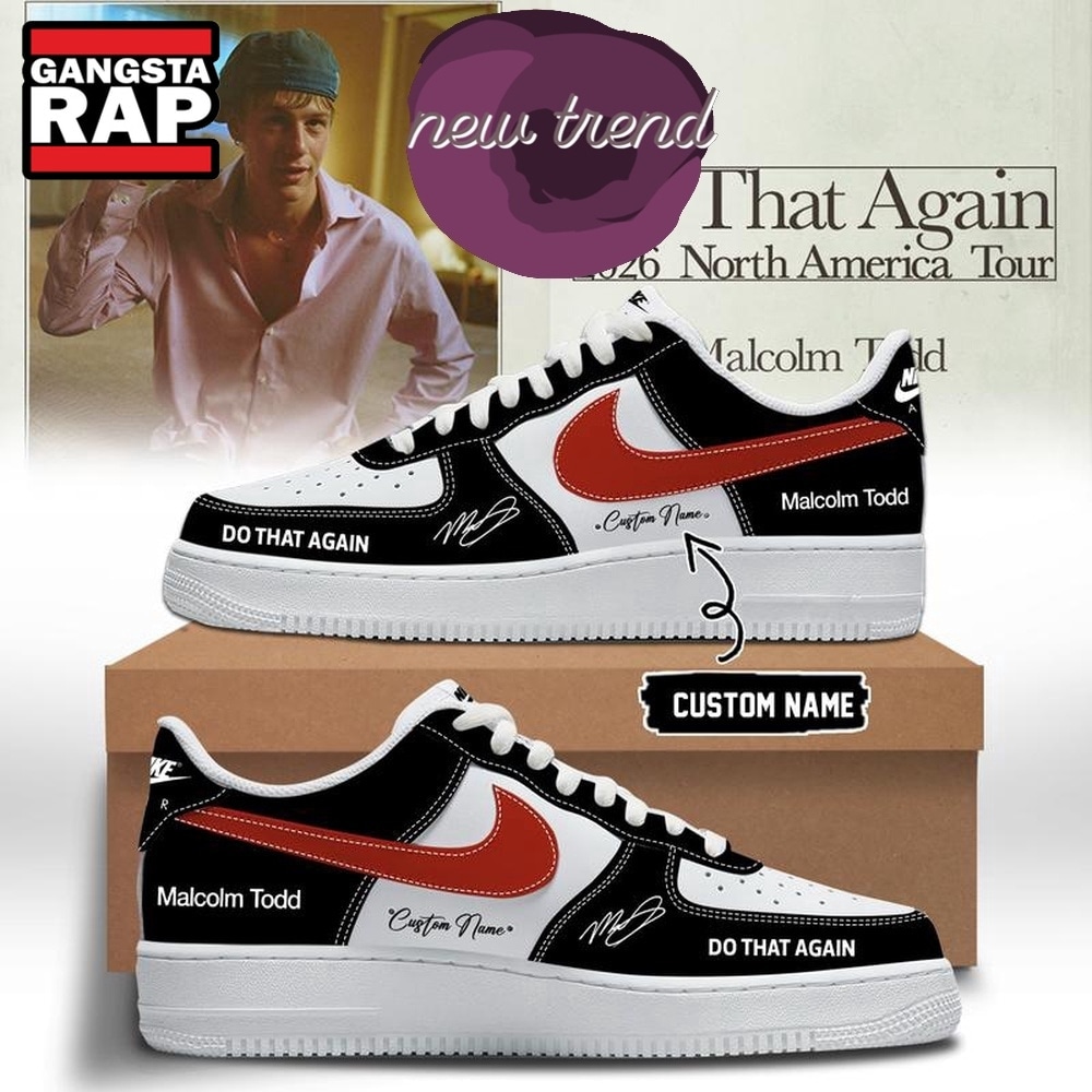 Malcolm Todd Do That Again Tour 2026 Black Air Force 1 Shoes Sneakers