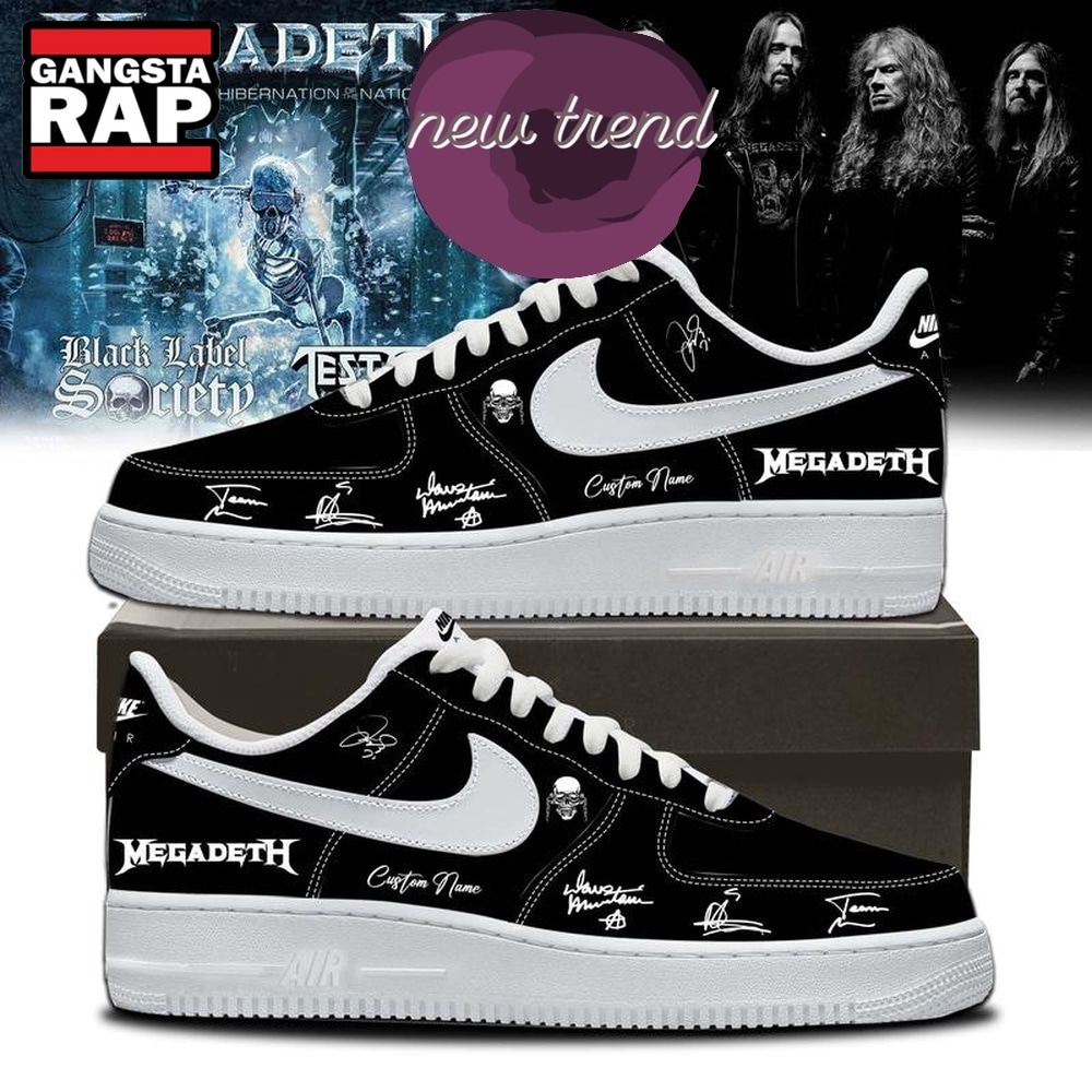 Megadeth Breakout Hibernation Of The Nations 2026 Custom Air Force 1 Shoes Sneakers