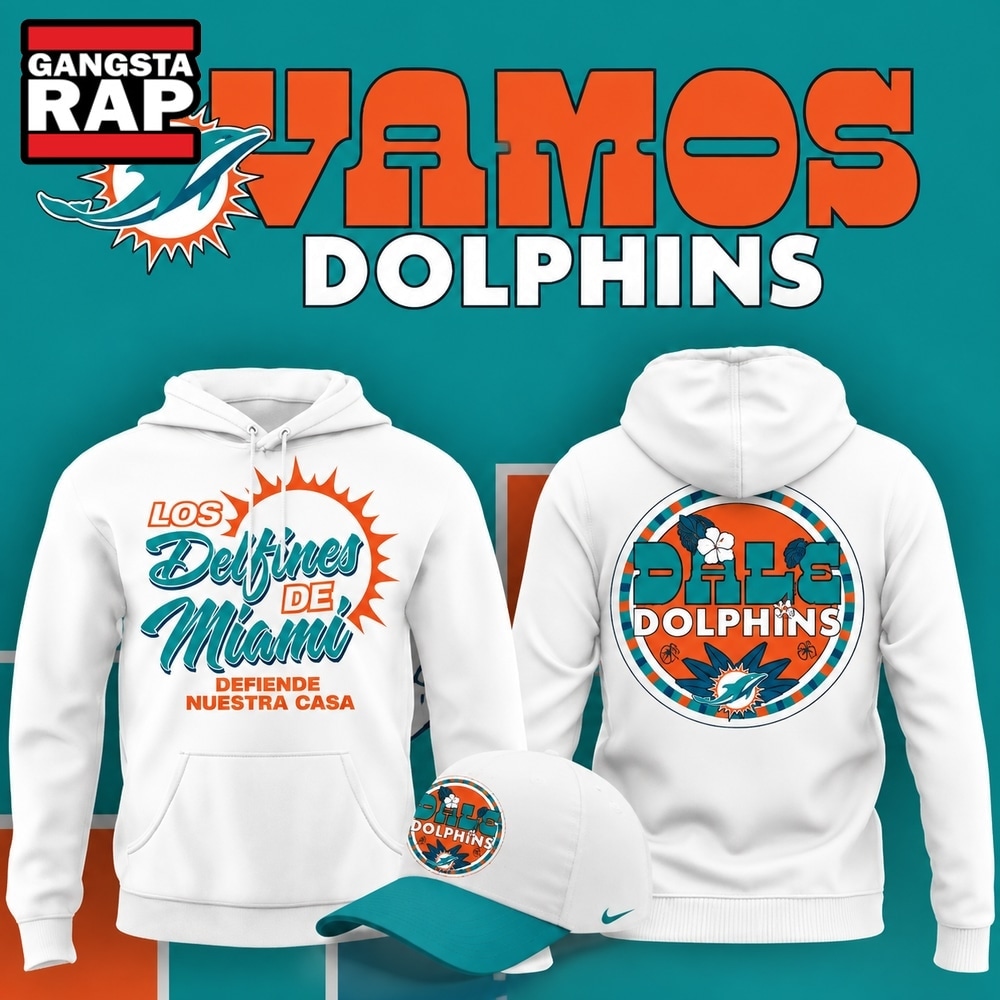 Miami Dolphins Hispanic Heritage Los Delfines De Miami 2026 Hoodie, Trending Design Shirt Miami Dolphins Hispanic Heritage Los Delfines DE Miami 2026 Hoodie