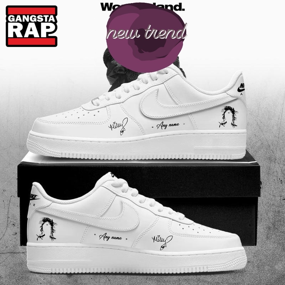 Miley Cyrus Something Beautiful Album 2026 Limited Edition White Air Force 1 Shoes Sneakers