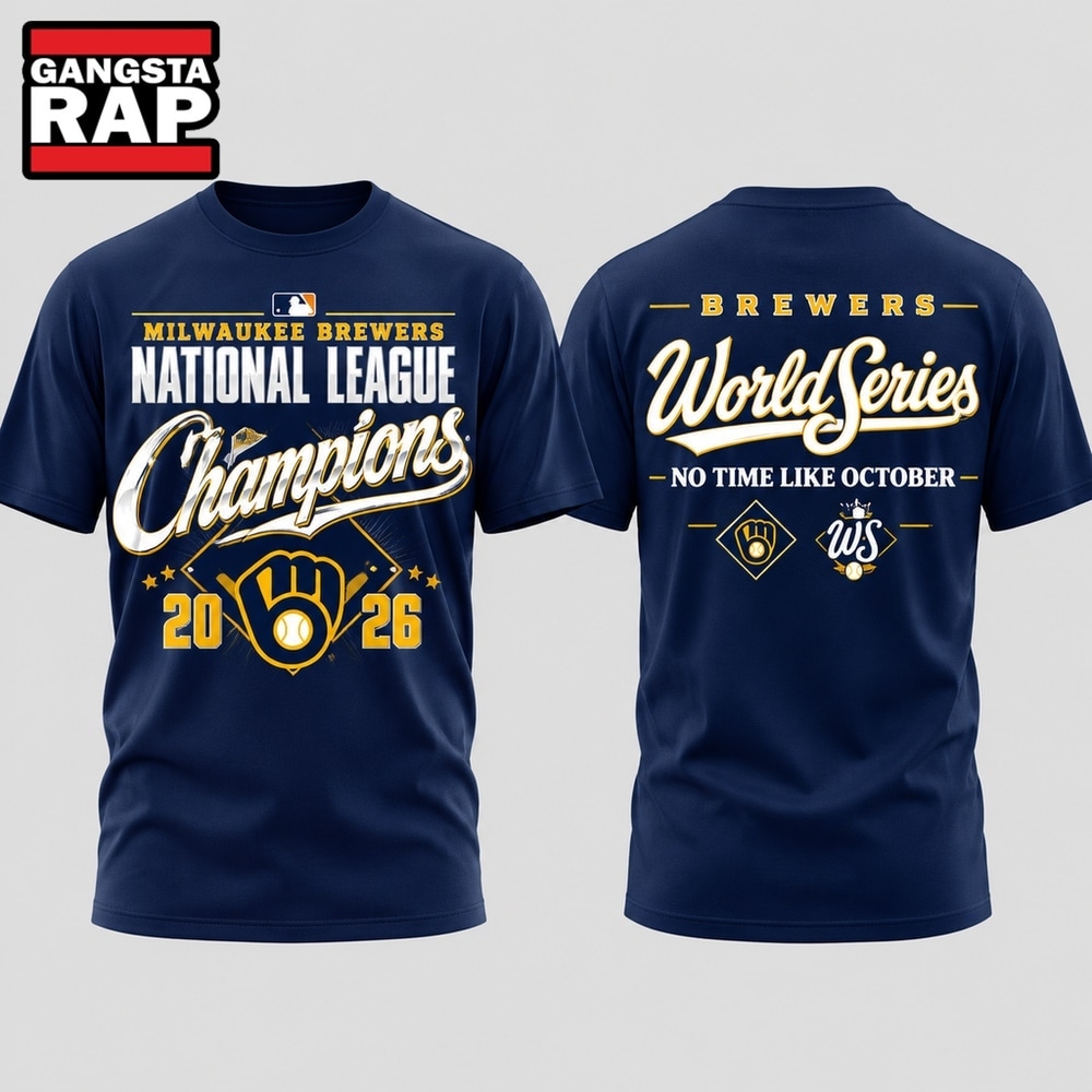 Milwaukee Brewers National League Champions 2026 3D Shirt, Trending Design Shirt Milwaukee Brewers National League Champions 2026 3D Shirt, Trending Design Shirt