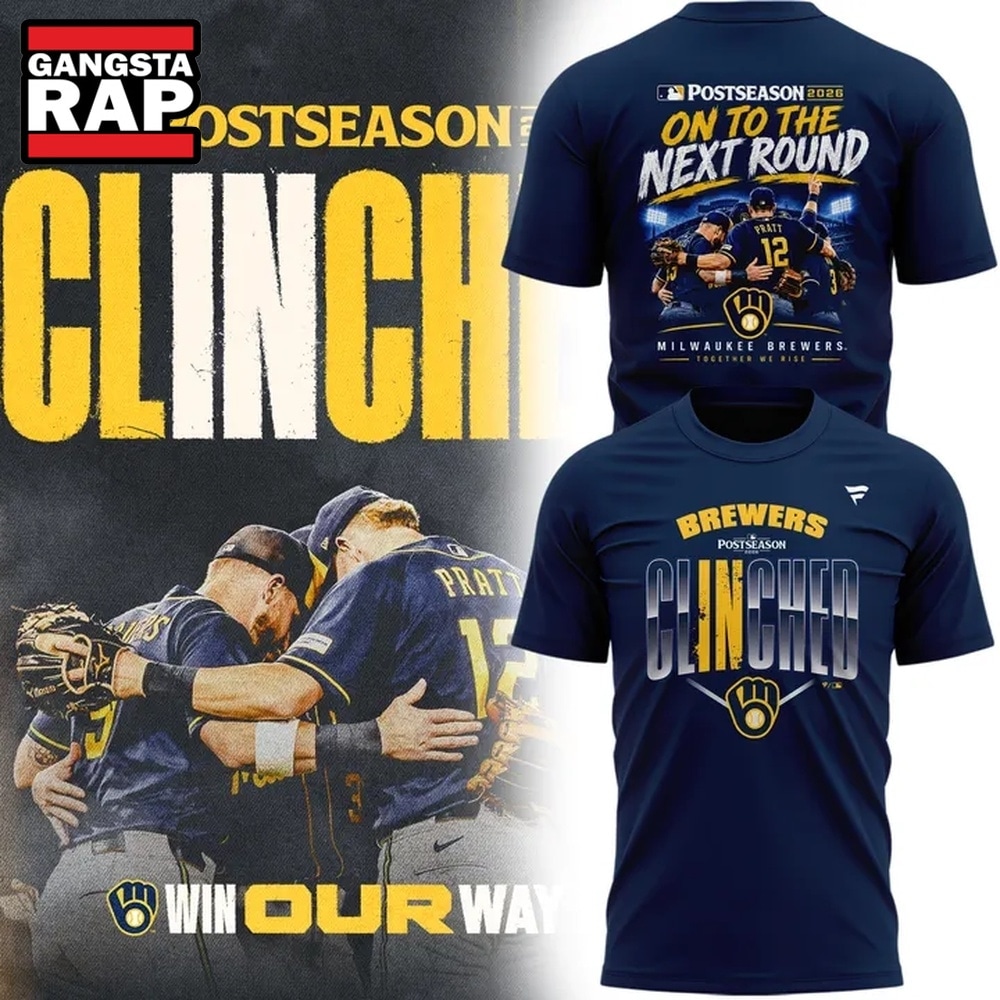 Milwaukee Brewers Navy 2026 Postseason T Shirt, Trending Design Shirt Milwaukee Brewers Navy 2026 Postseason T Shirt