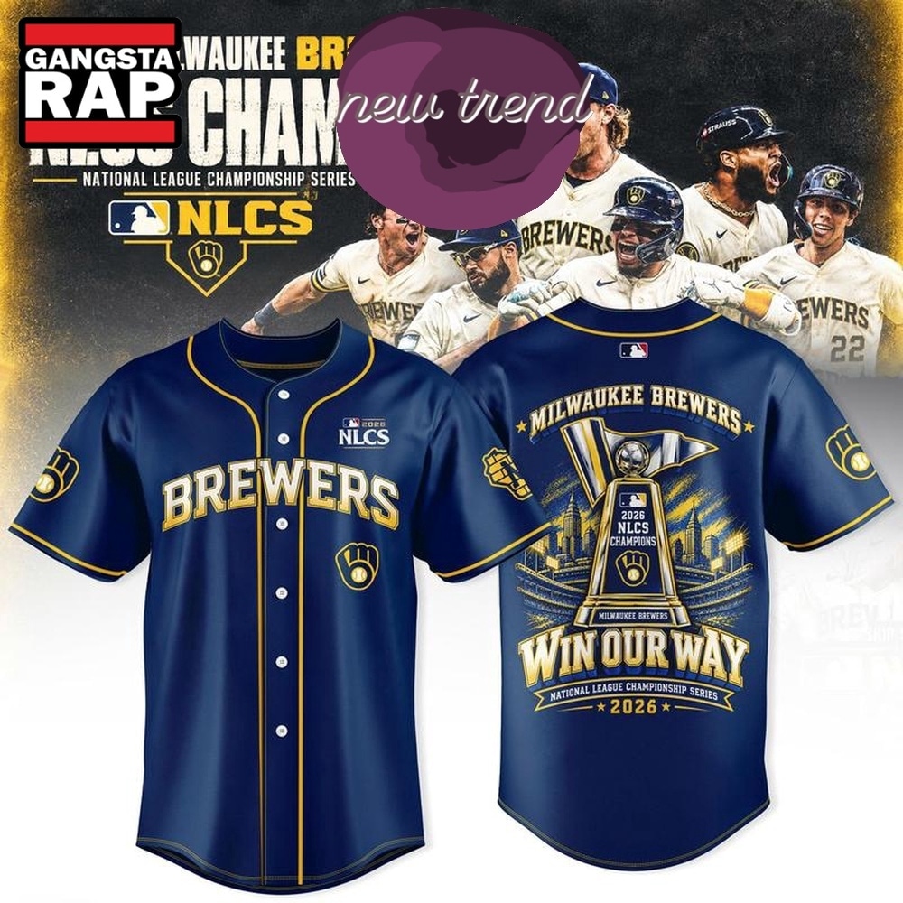Milwaukee Brewers NLCS Champions 2026 New Design Baseball Jersey, Trending Baseball Jersey Milwaukee Brewers Nlcs Champions 2026 New Design Baseball Jersey