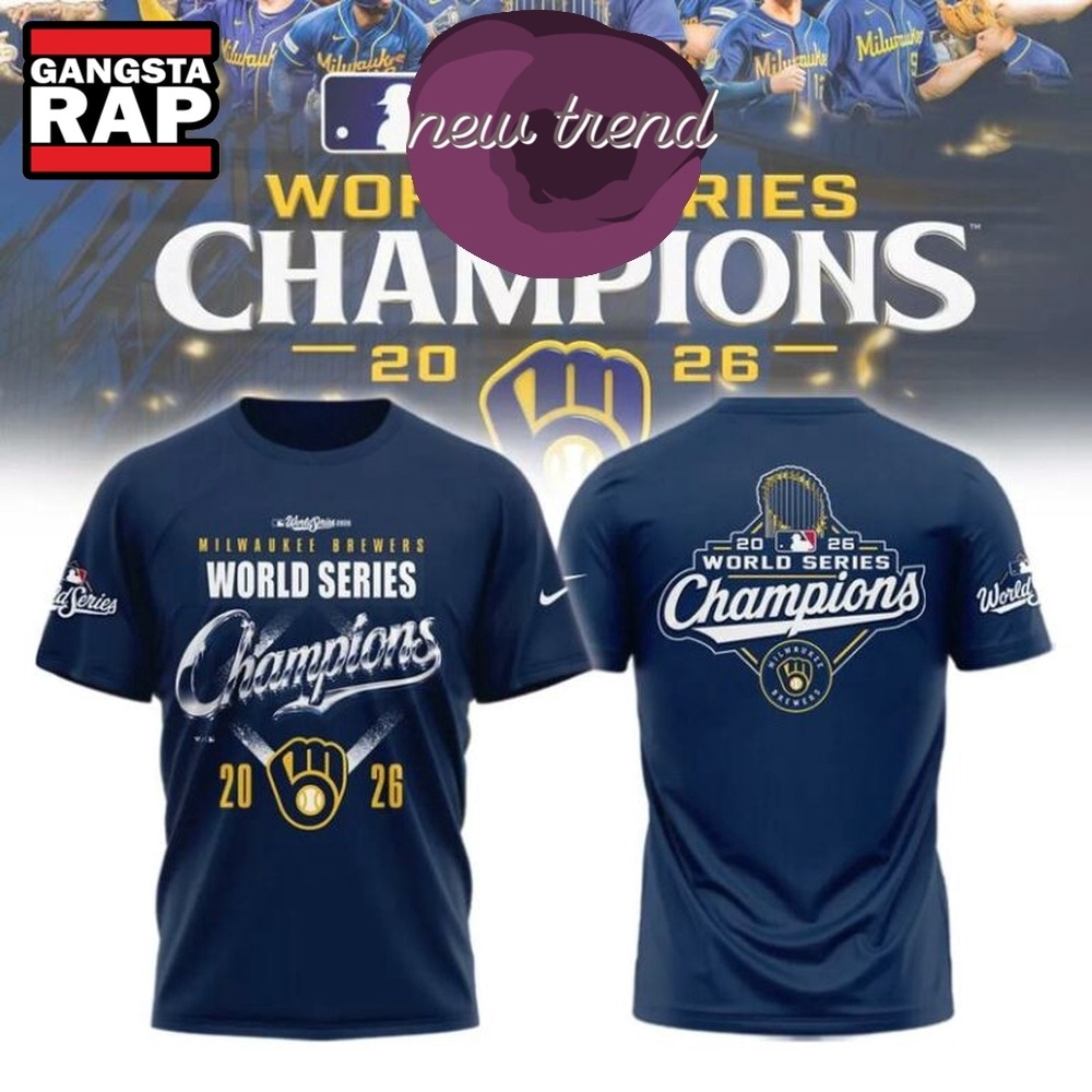 Milwaukee Brewers World Series Champions 2026 Graphic T Shirt, Trending Design Shirt Milwaukee Brewers World Series Champions 2026 Graphic T Shirt