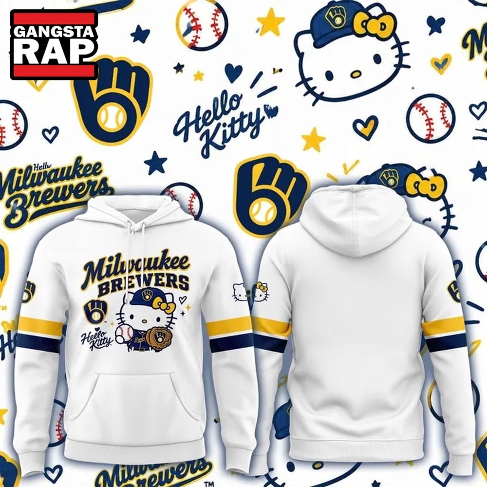 Milwaukee Brewers x Hello Kitty Hoodie, Trending Design Shirt Milwaukee Brewers x Hello Kitty Hoodie, Trending Design Shirt