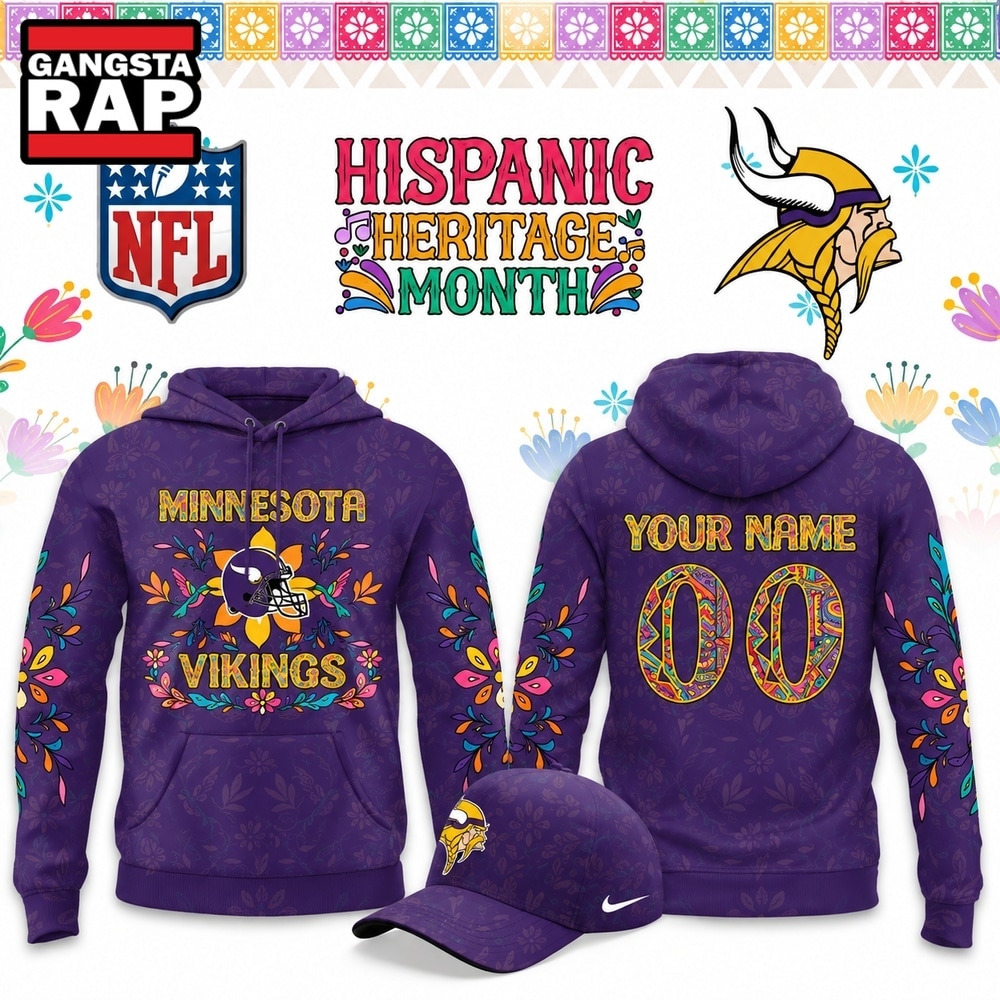 Minnesota Vikings 2026 Hispanic Heritage Month Limited Custom Hoodie, Trending Design Shirt Minnesota Vikings 2026 Hispanic Heritage Month Limited Custom Hoodie