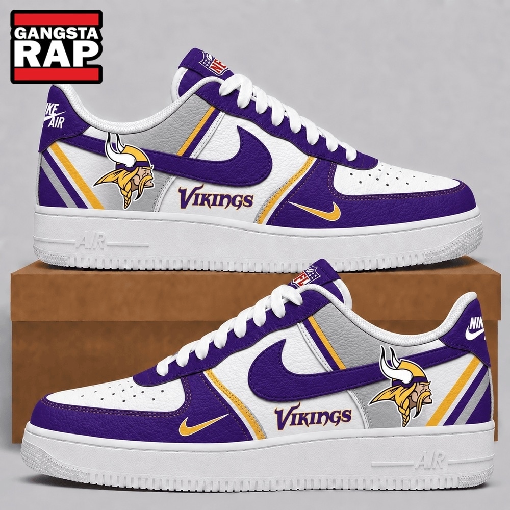 Minnesota Vikings 2026 NFL Team Air Force 1 Shoes Sneakers Minnesota Vikings 2026 NFL Team Air Force 1 Shoes Sneakers