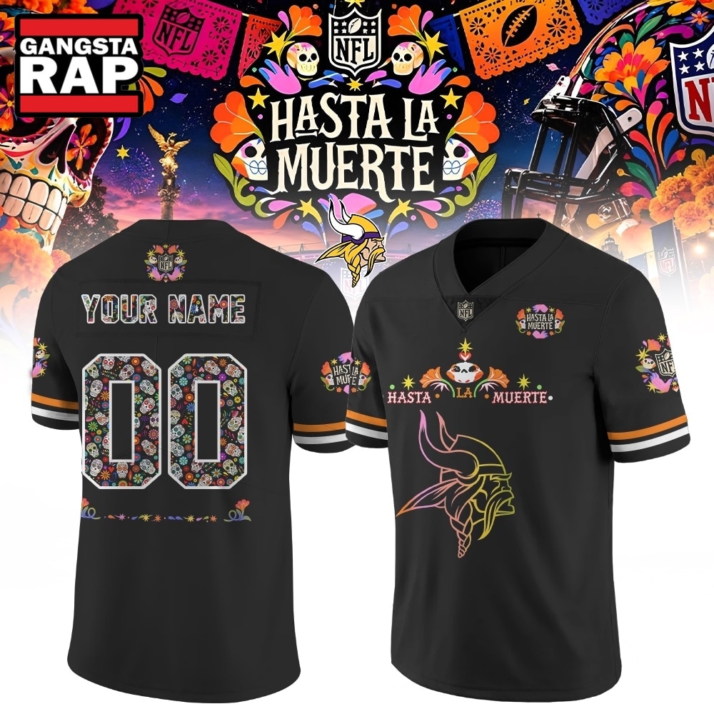 Minnesota Vikings NFL Hasta la Muerte 2026 Personalized Football Jersey, Trending Football Jersey Minnesota Vikings NFL Hasta la Muerte 2026 Personalized Football Jersey, Trending Football Jersey