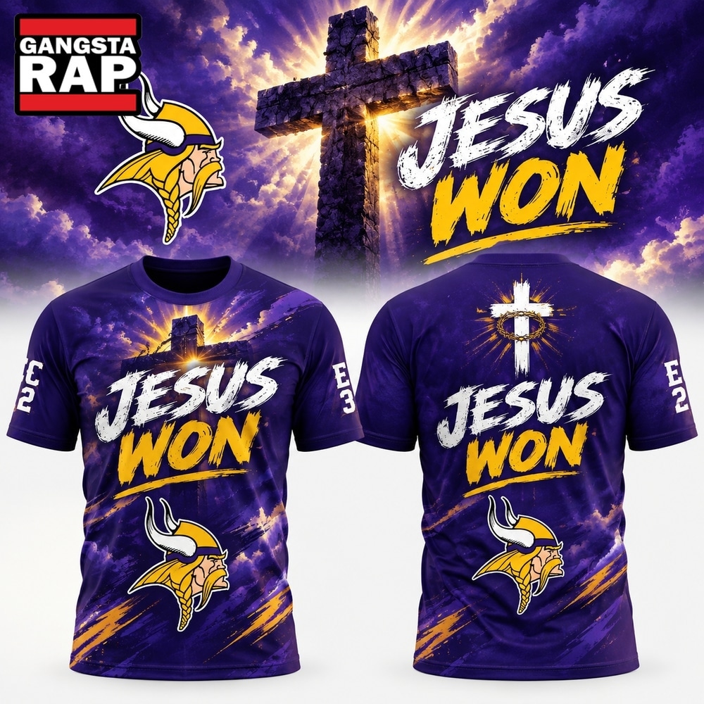 Minnesota Vikings x Jesus Won 2026 Special New T Shirt, Trending Design Shirt Minnesota Vikings X Jesus Won 2026 Special New T Shirt