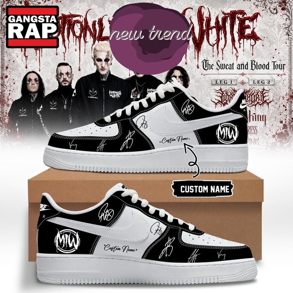Motionless In White The Sweat and Blood Tour 2026 Air Force 1 Shoes Sneakers Motionless In White The Sweat and Blood Tour 2026 Air Force 1 Shoes Sneakers