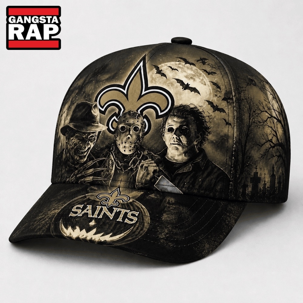 New Orleans Saints NFL Horror Night Halloween 2026 Design Classic Cap, NFL Football Cap New Orleans Saints NFL Horror Night Halloween 2026 Design Classic Cap, NFL Football Cap