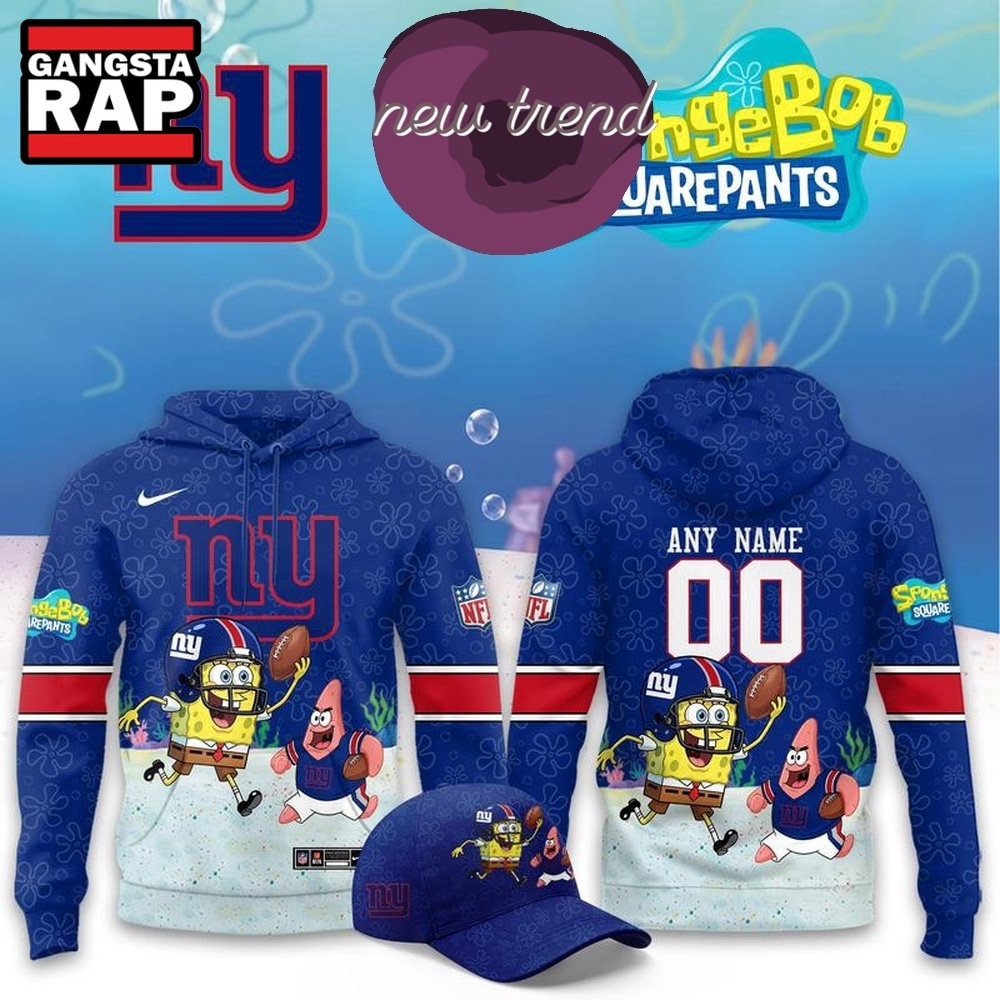 New York Giants x SpongeBob Limited Edition Personalized Hoodie, Trending Design Shirt New York Giants x SpongeBob Limited Edition Personalized Hoodie, Trending Design Shirt