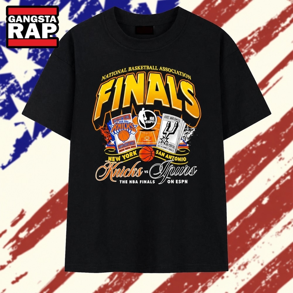 New York Knicks vs San Antonio Spurs NBA Finals on ESPN T Shirt, Trending 2D Shirt New York Knicks VS San Antonio Spurs Nba Finals ON Espn T Shirt