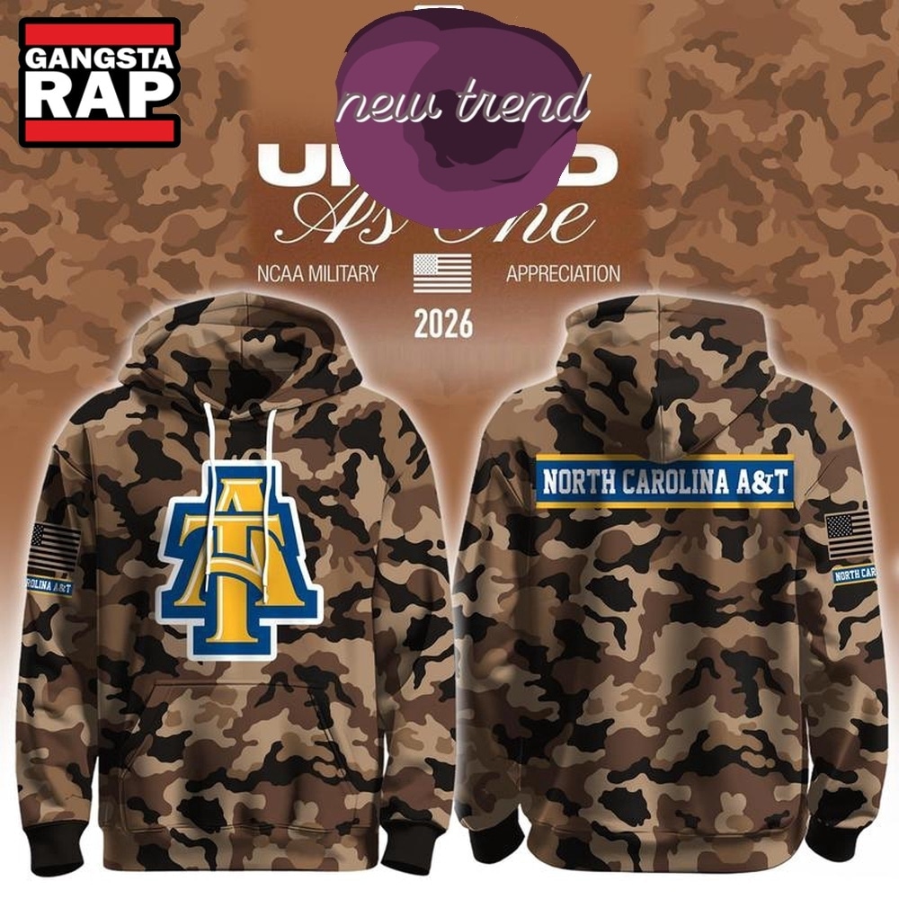 North Carolina A&T State Football Military Appreciation 2026 Hoodie, Trending Design Shirt North Carolina A&T State Football Military Appreciation 2026 Hoodie, Trending Design Shirt