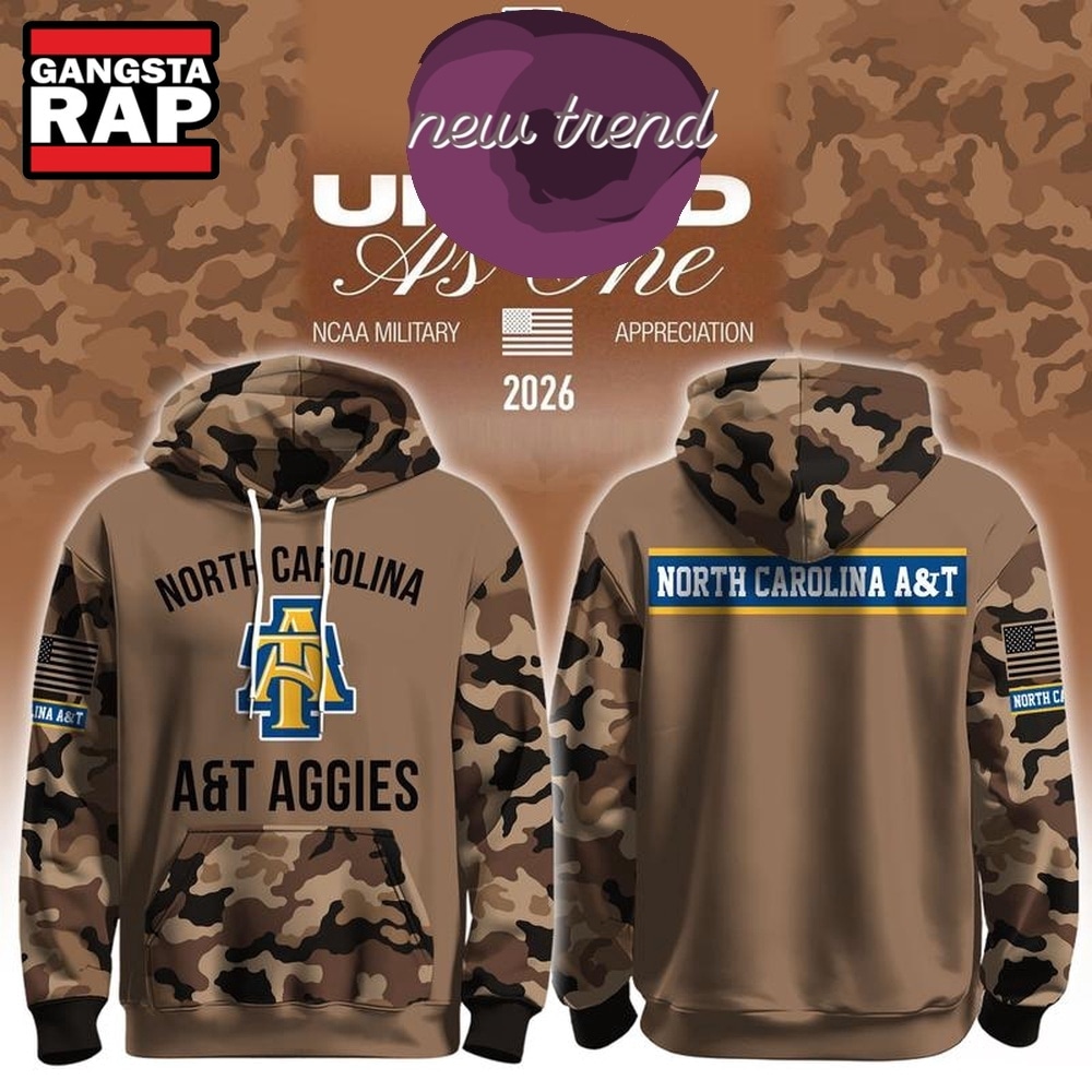 North Carolina A&T State Football Military Appreciation 2026 Limited Hoodie Shirt, Trending Design Shirt North Carolina A&T State Football Military Appreciation 2026 Limited Hoodie Shirt, Trending Design Shirt