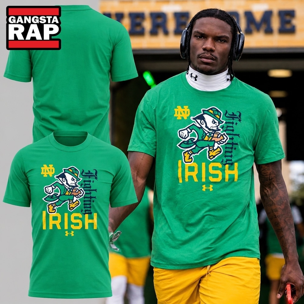 Notre Dame Fighting Irish NCAA 2026 Green T Shirt, Trending Design Shirt Notre Dame Fighting Irish NCAA 2026 Green T Shirt, Trending Design Shirt