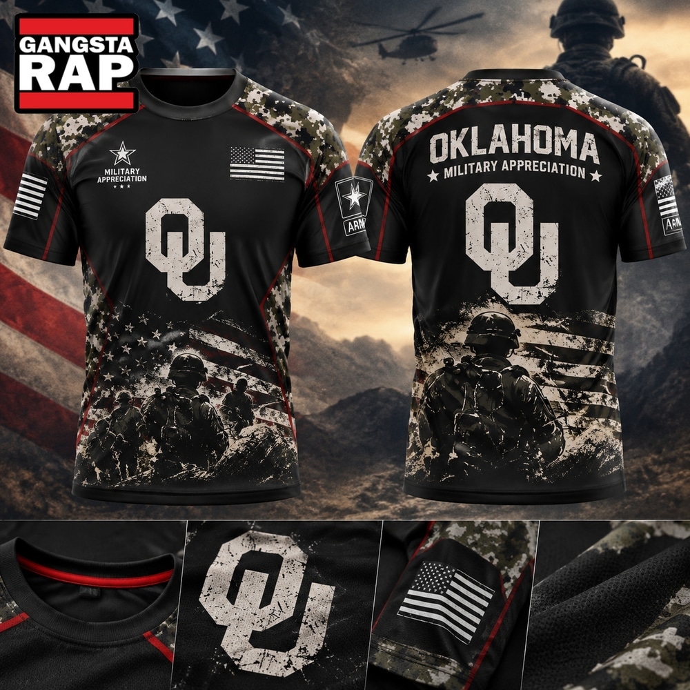 Oklahoma Sooners x Military Appreciation T Shirt, Trending Design Shirt Oklahoma Sooners X Military Appreciation T Shirt