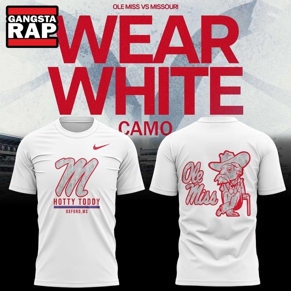 Ole Miss Rebels Wear Camo 2026 Limited Edition White T Shirt, Trending Design Shirt Ole Miss Rebels Wear Camo 2026 Limited Edition White T Shirt, Trending Design Shirt